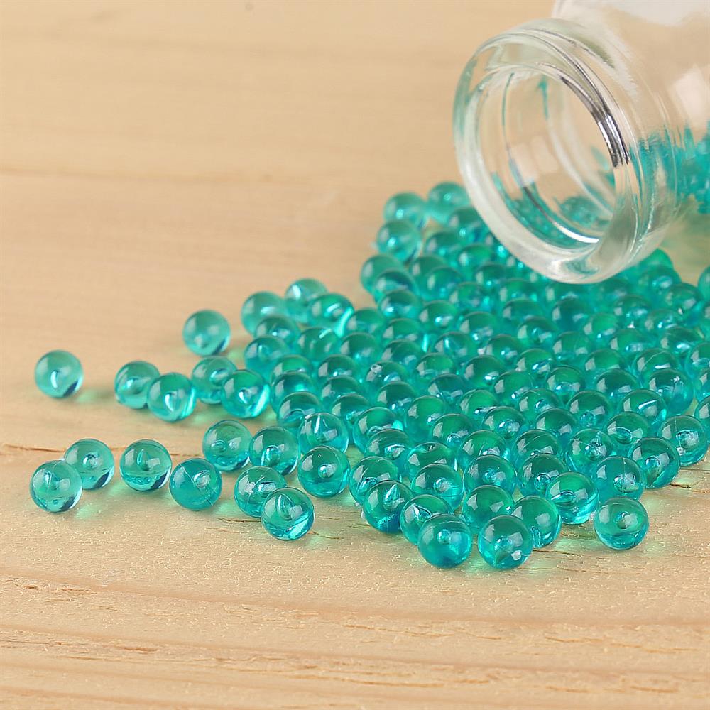 Yeşil Renk 6 mm Deliksiz Plastik Boncuk