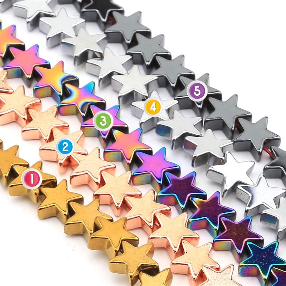 Yıldız Şeklinde Hematit Boncuk