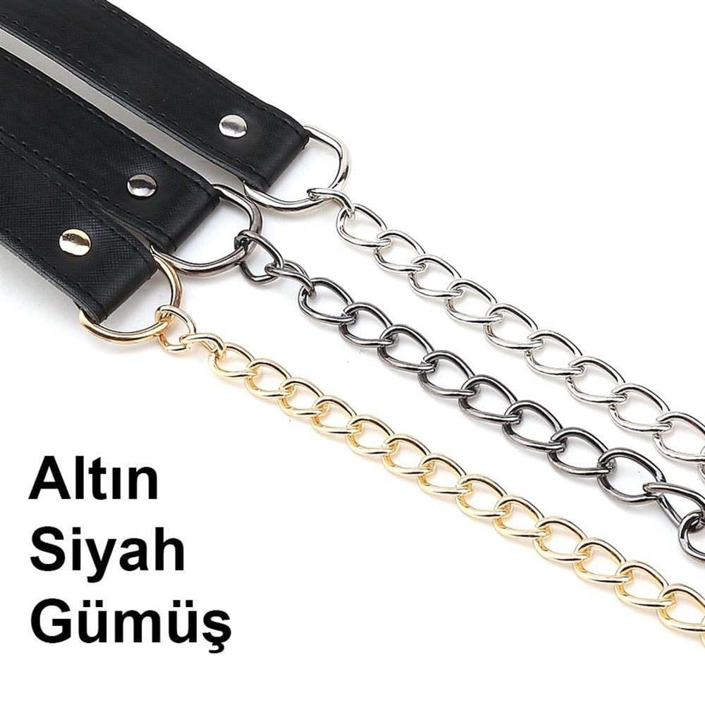 Zincirli Çanta Sapı Siyah