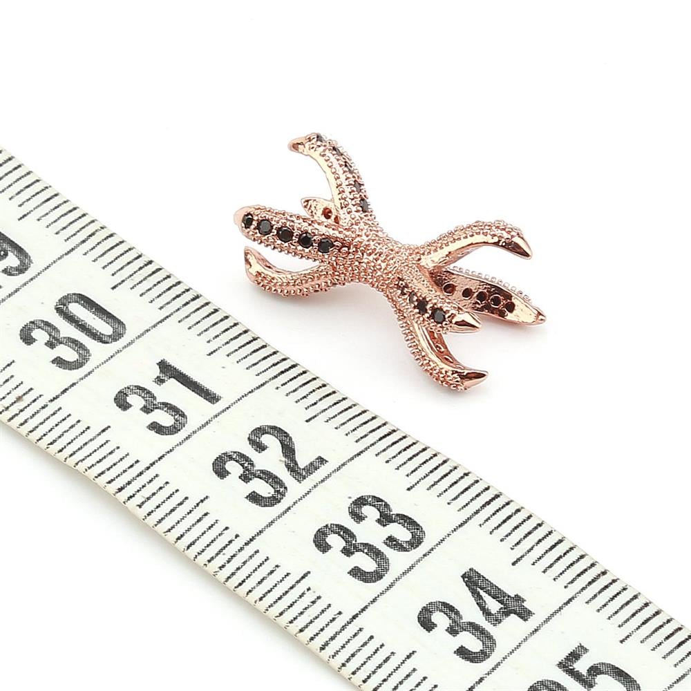 Zirkon Taşlı Metal Boncuk Ayracı