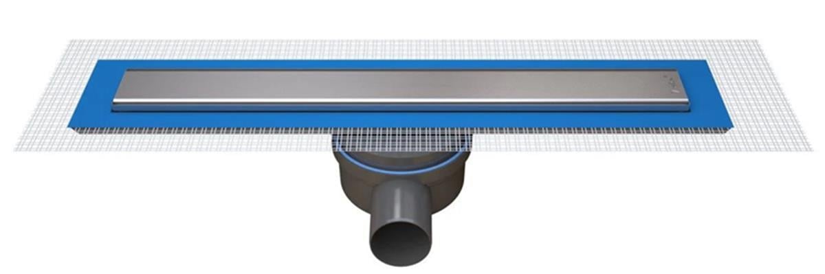 SUKAR LİNE 2 PLAİN IZGARA YALITIMLI KOMPLE KROM DUŞ KANALI 50 CM