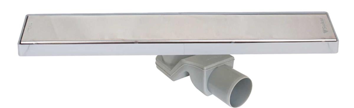 SUKAR LİNE 4 E PLAİN IZGARALI KROM DUŞ KANALI 50 CM