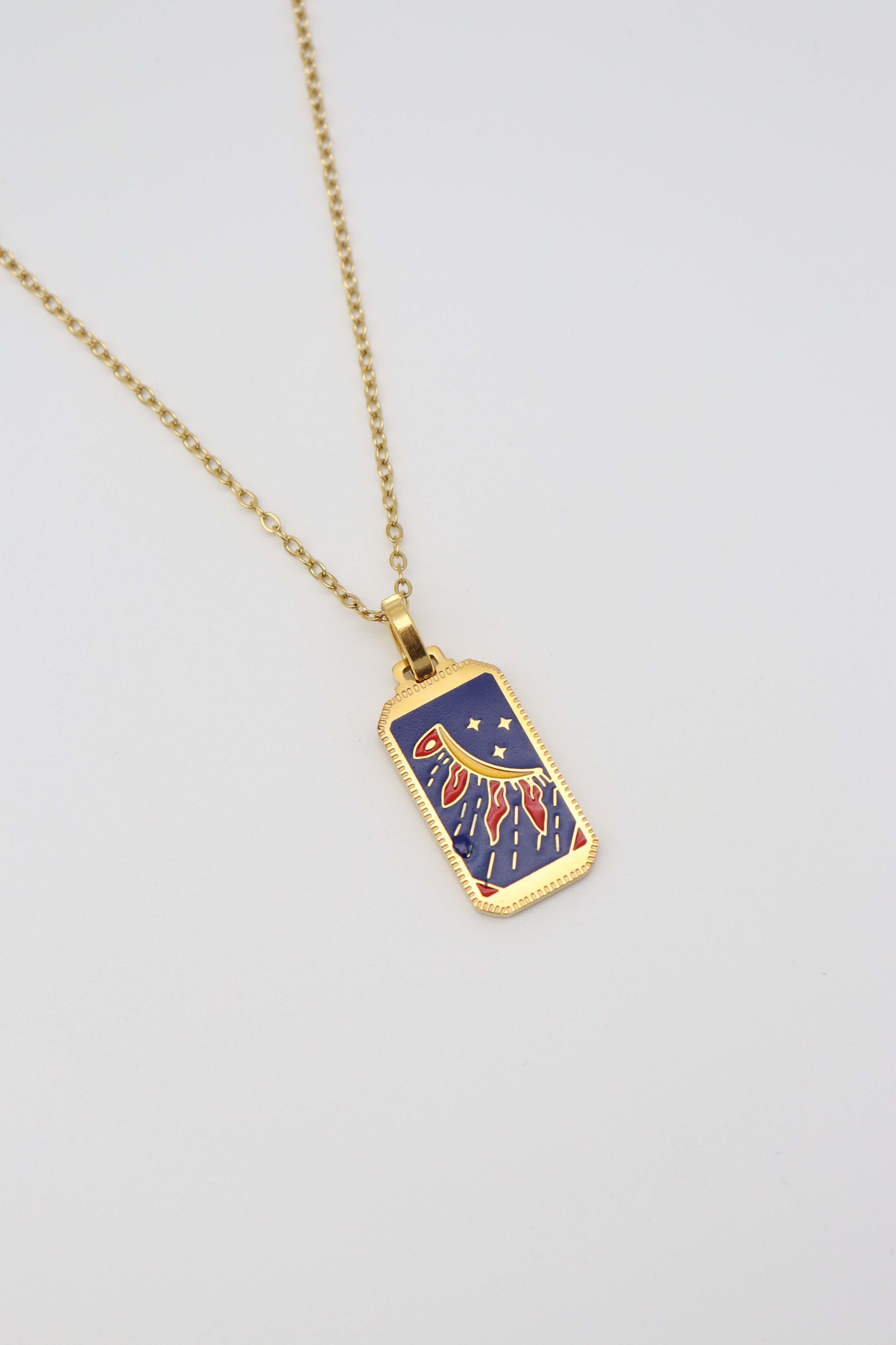 ÇELİK TAROT KOLYE (45CM)