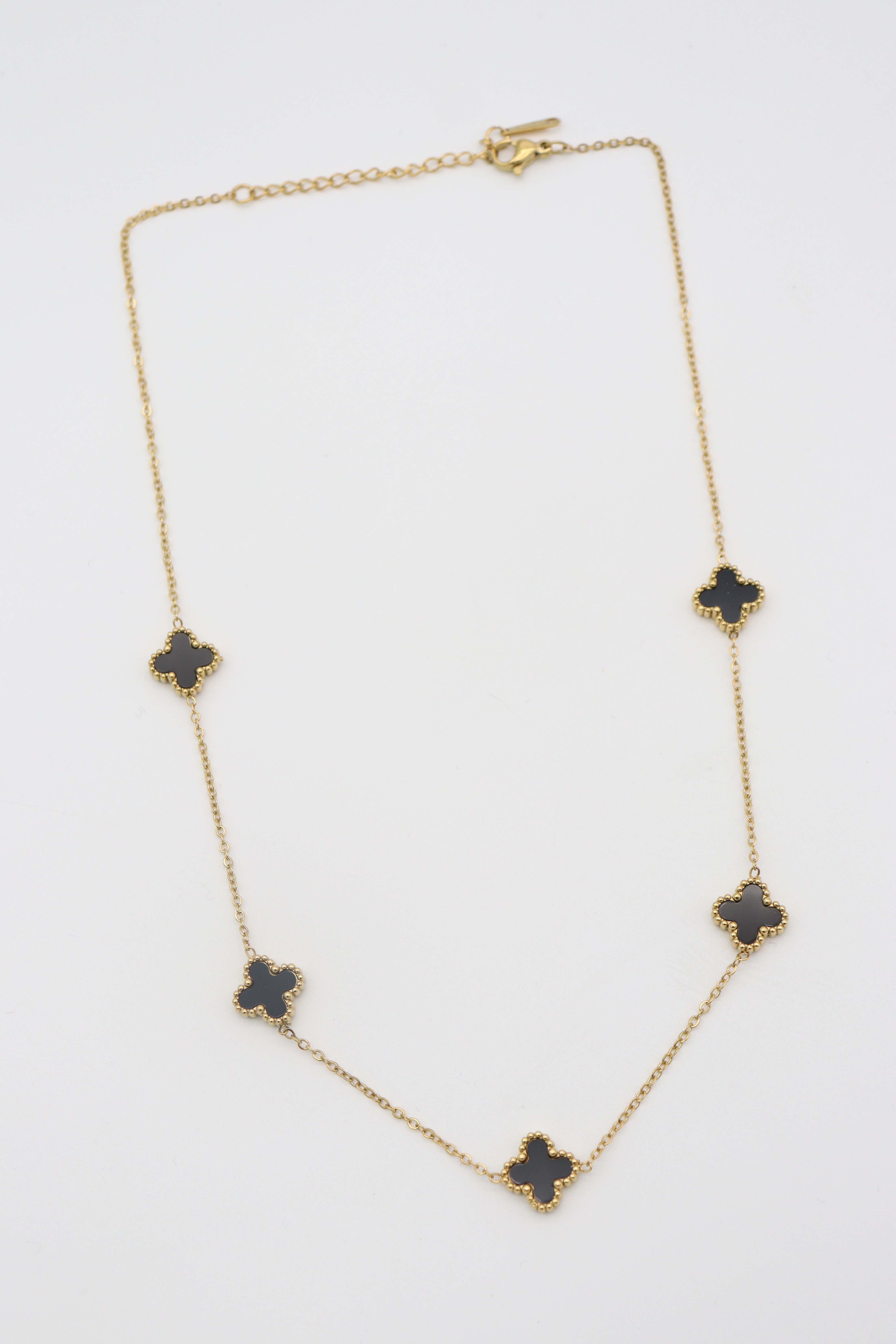 VAN CLEEF ÇELİK KOLYE ( ORTA BOY )