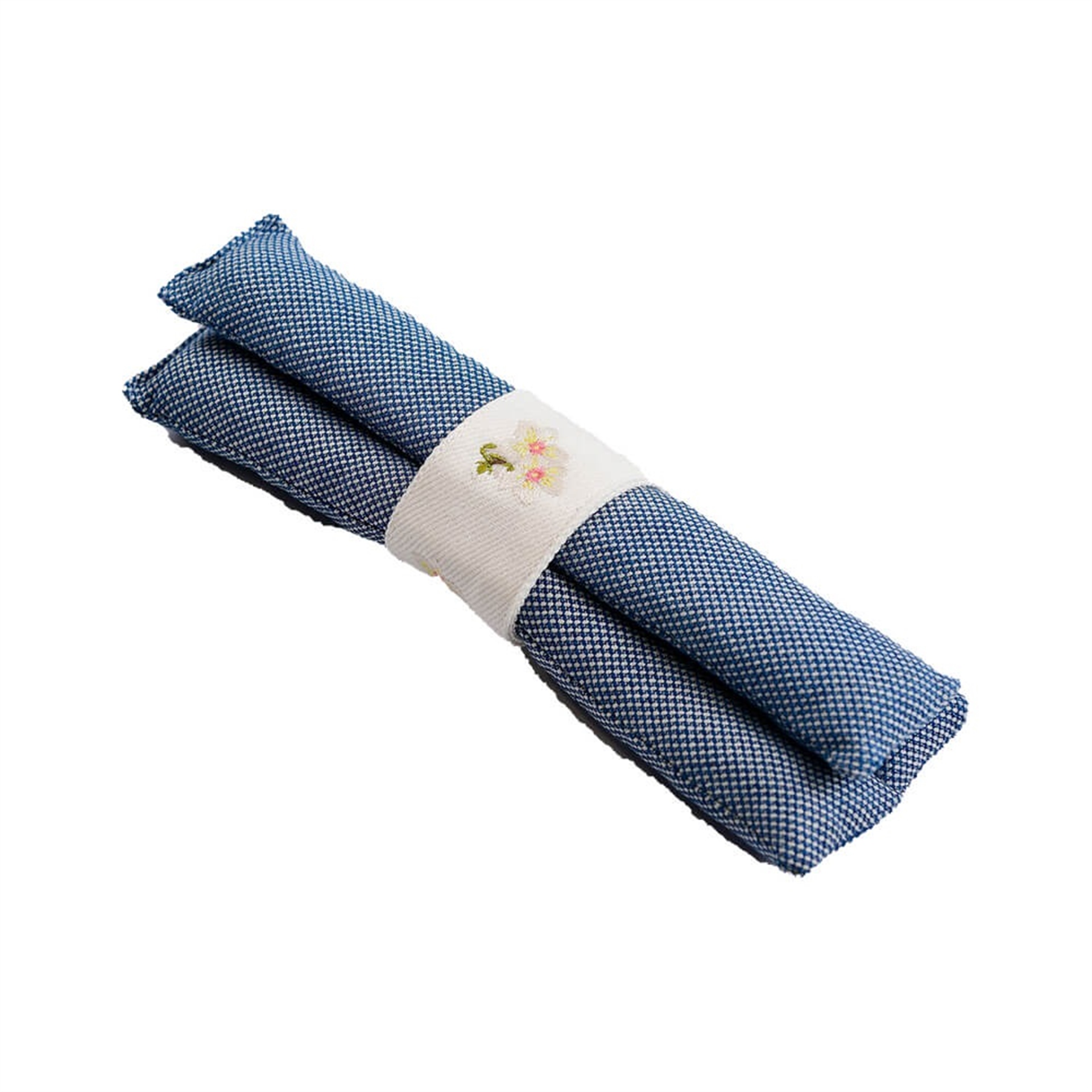 Badem Çiçeği Bantlı Lacivert Lavanta Kesesi