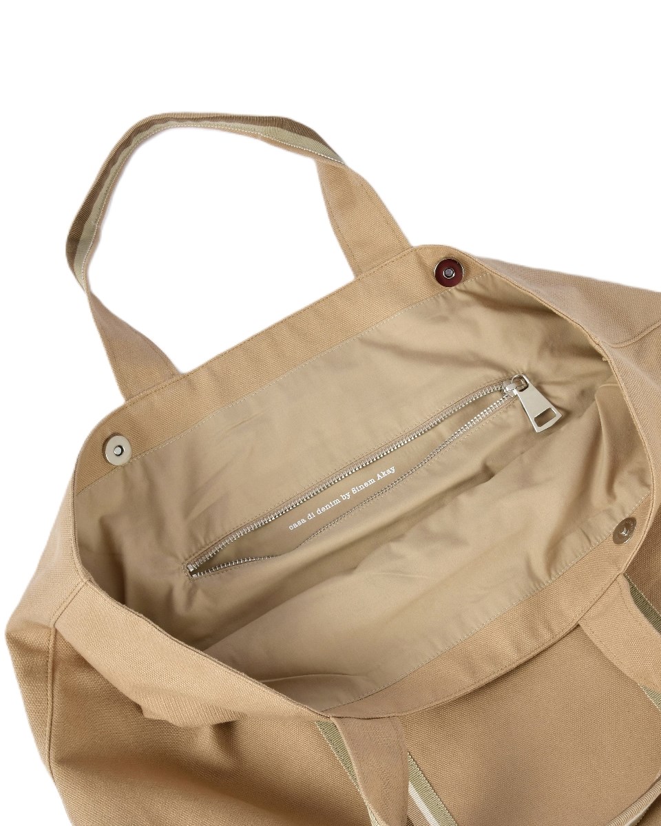 Beige Canvas Bag