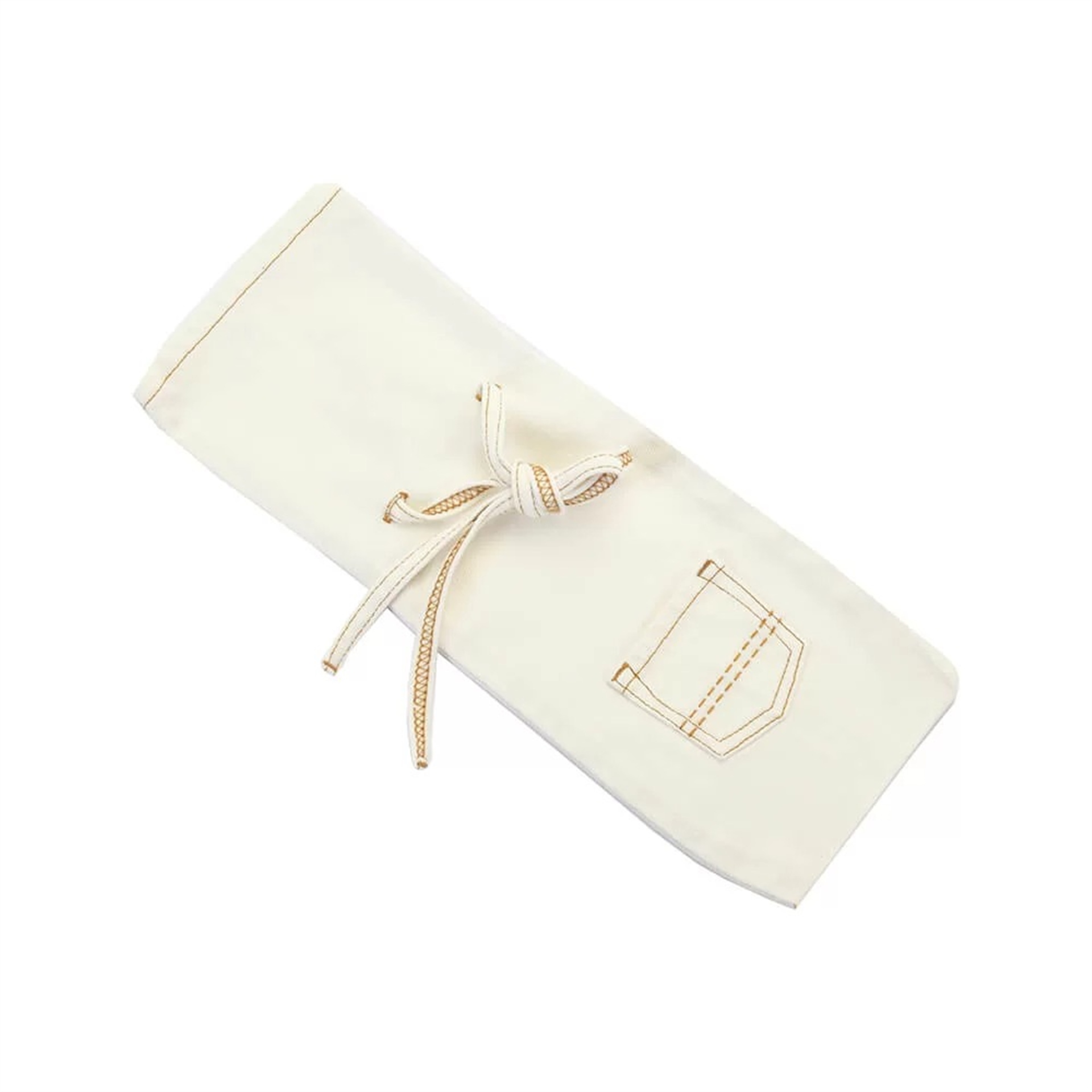 Beyaz Denim Tütün Nakışlı Şaraplık