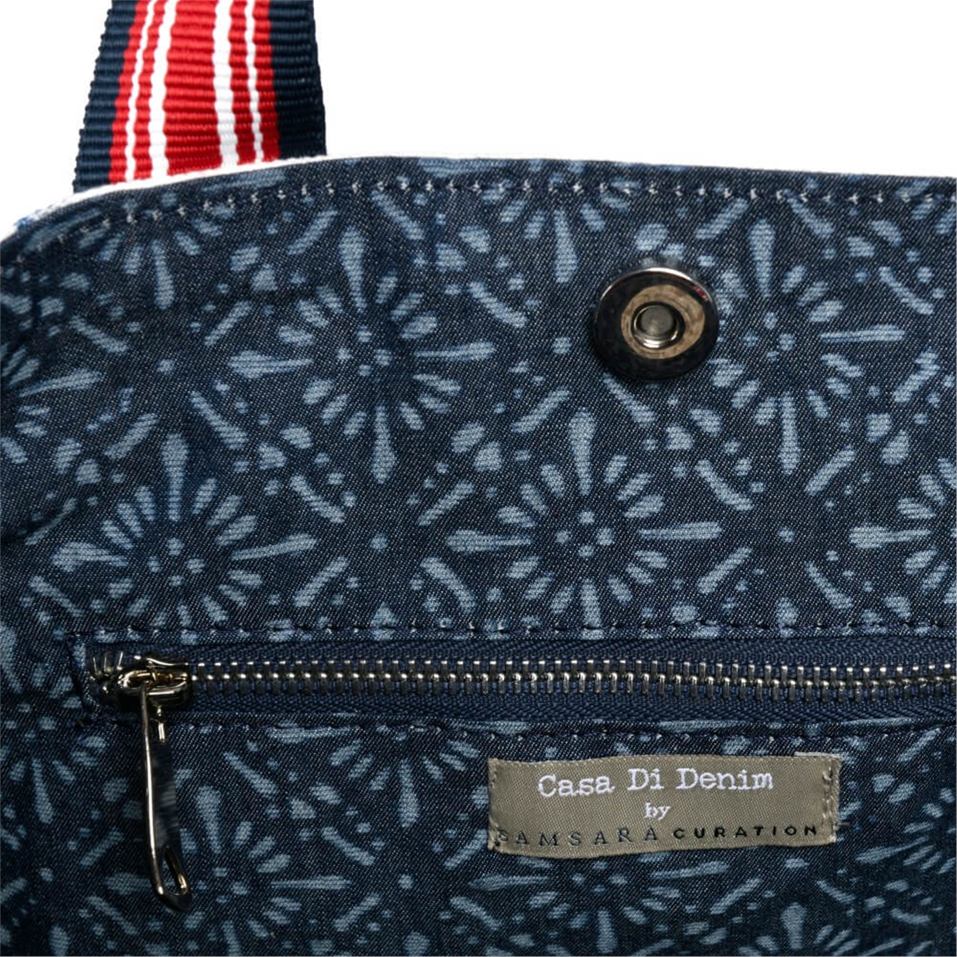 Beyaz Gabardin Batik Tote Bag