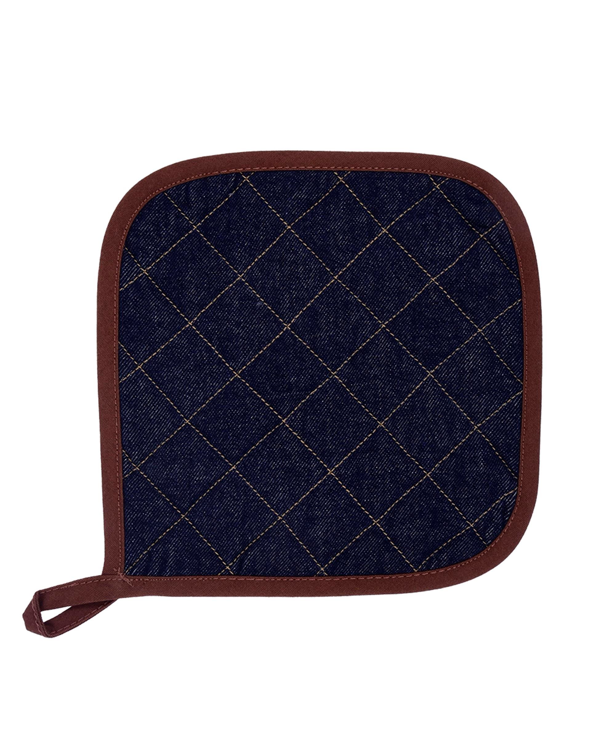 Biyeli Denim Kapitone Tutacak