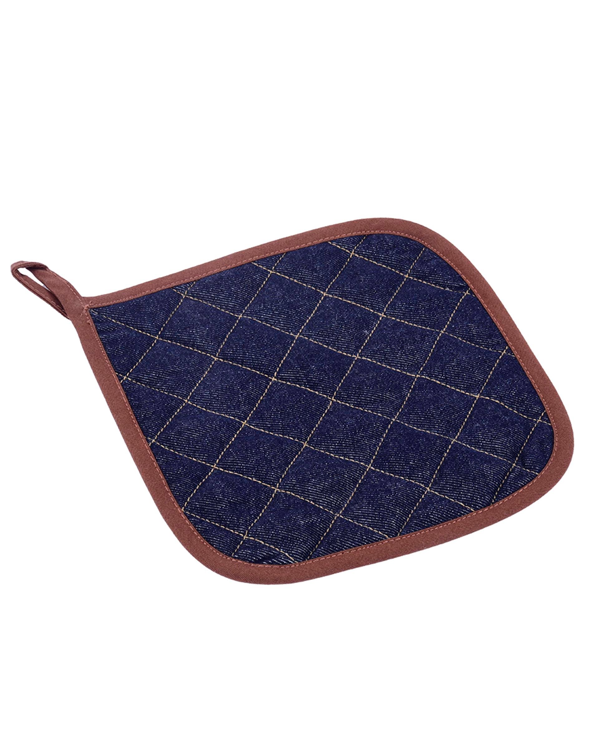 Biyeli Denim Kapitone Tutacak