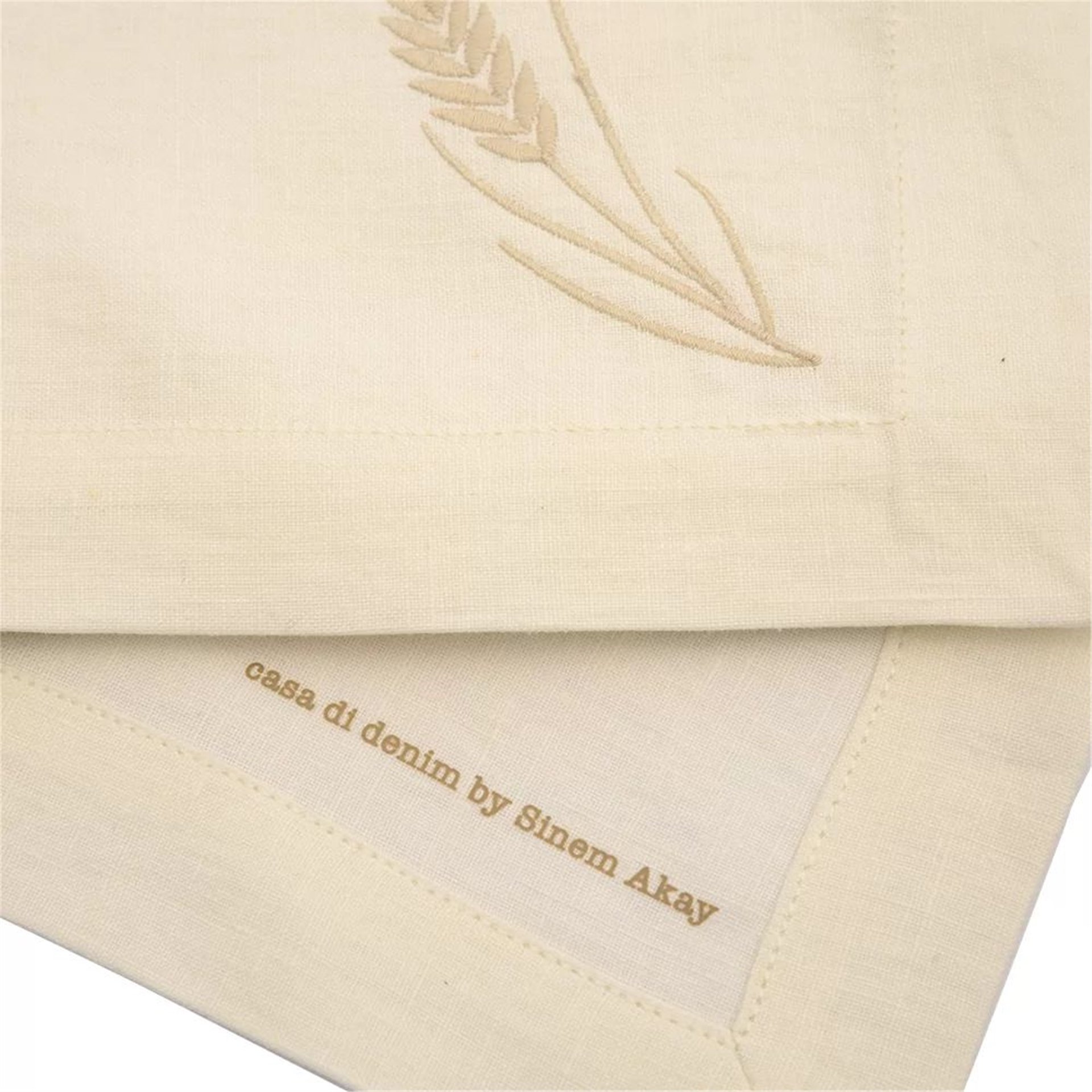 Buğday Nakışlı Ekru Peçete