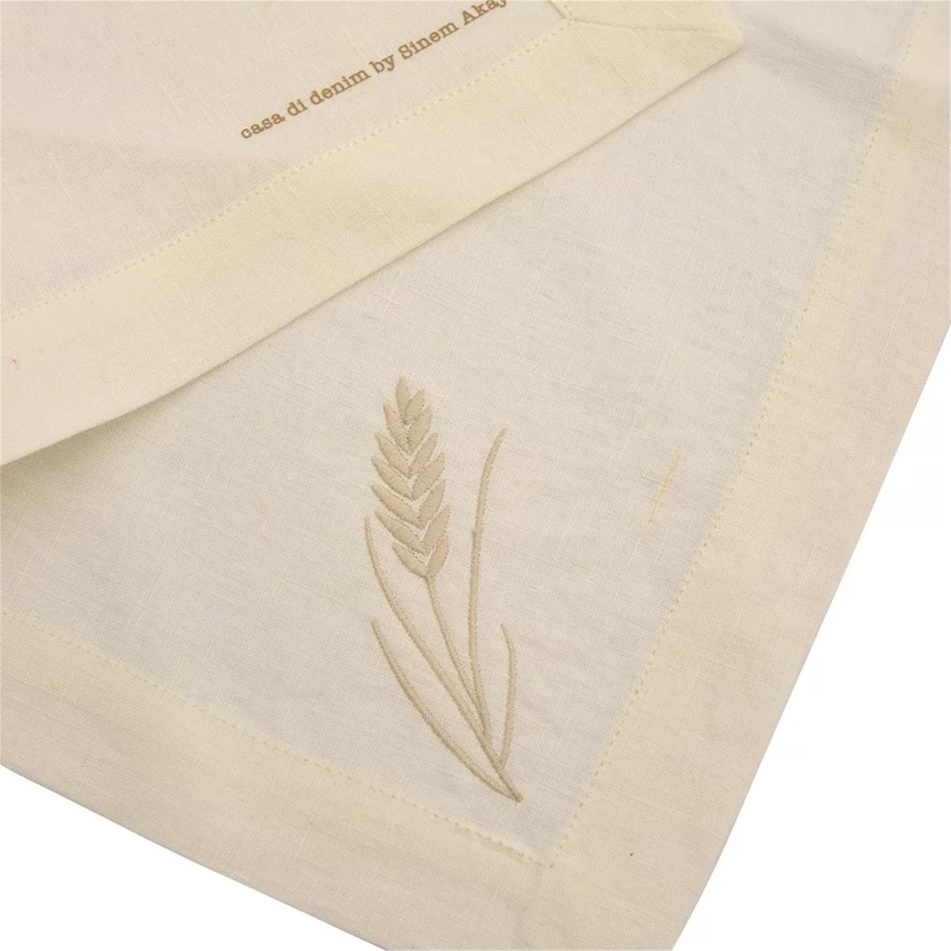 Buğday Nakışlı Ekru Peçete