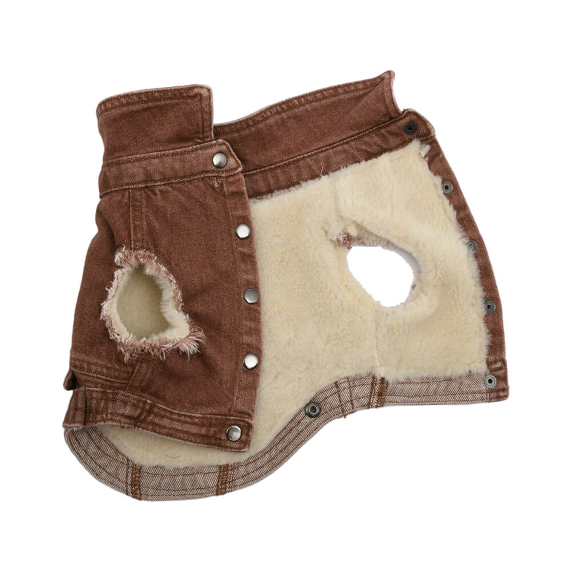 Clay Ekru Polarlı Köpek Ceketi