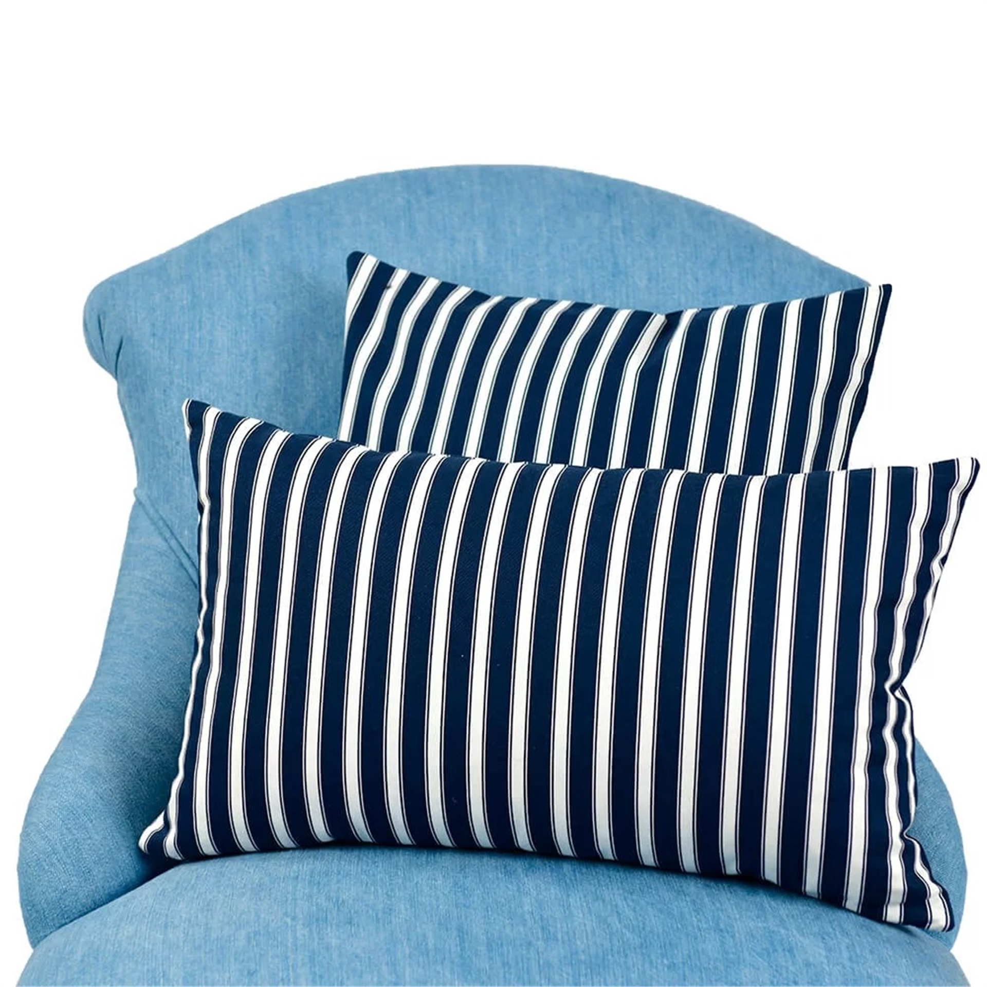 Denim Beyaz Çizgili Yastık