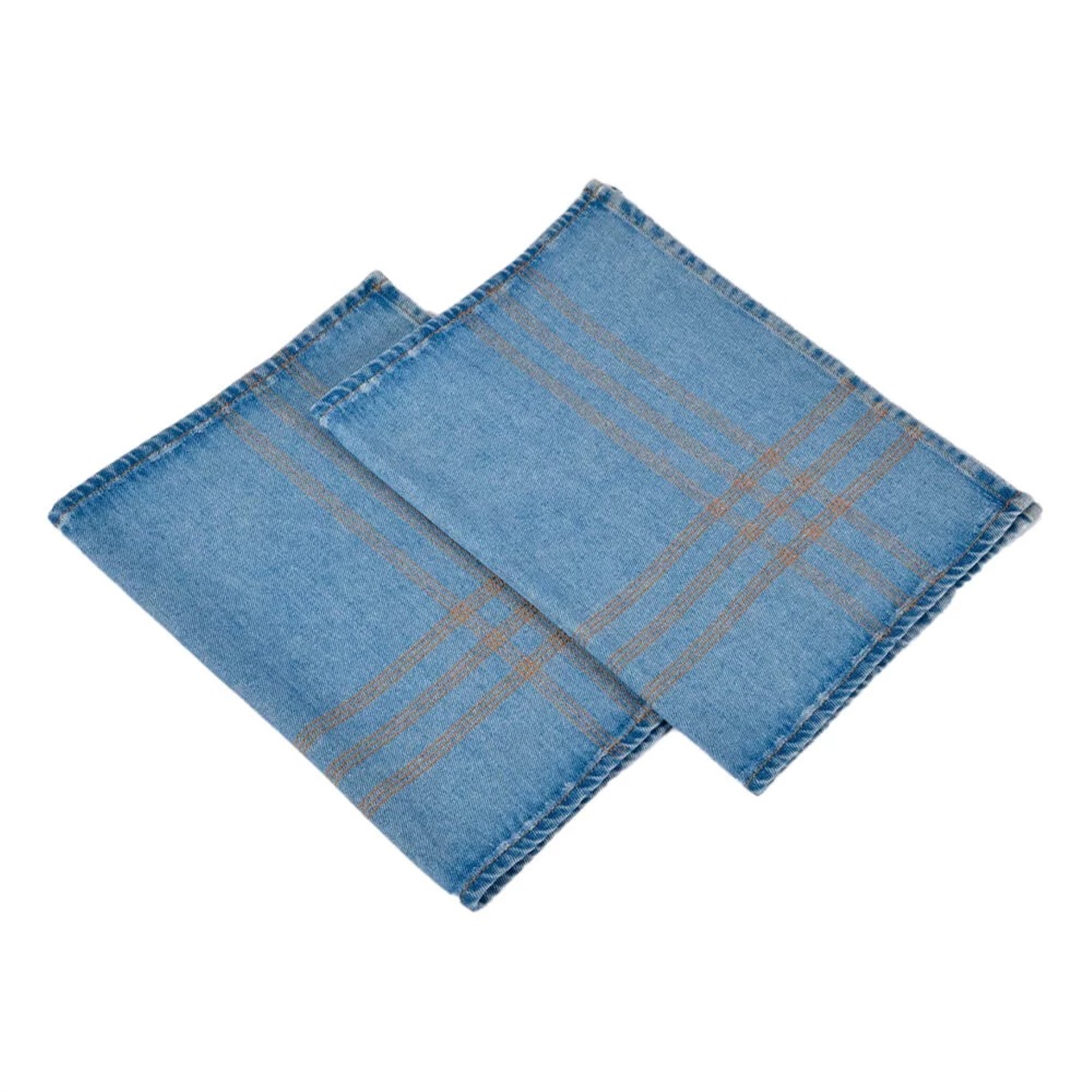 Denim Üzeri Tütün Rengi Nakışlı Amerikan Servis