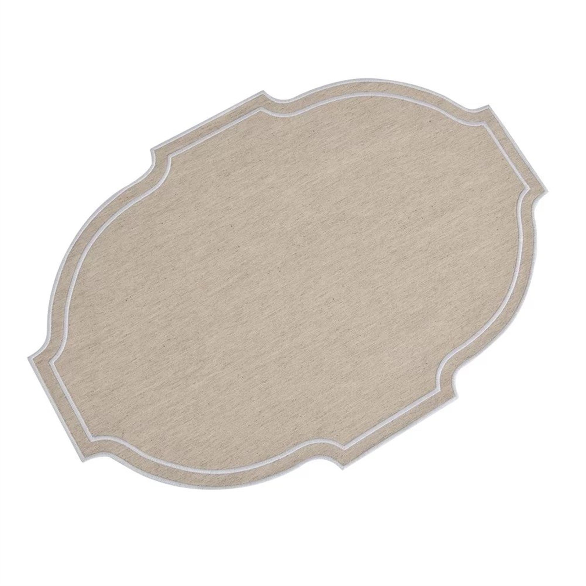 Derneme Naturel Beyaz Nakış Amerikan Servis