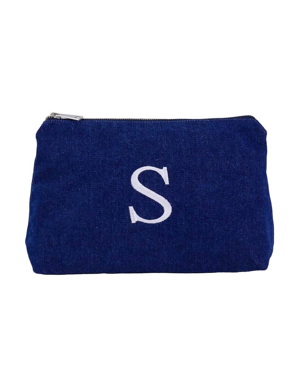 HARF NAKIŞLI DENİM CLUTCH