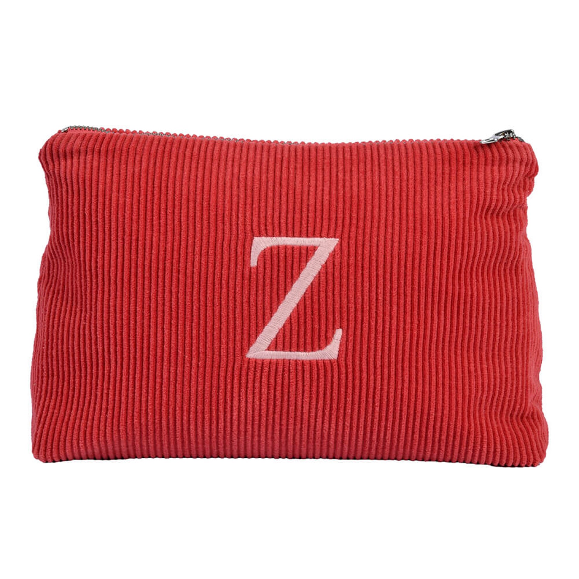 Harf Nakışlı Kadife Clutch Çanta