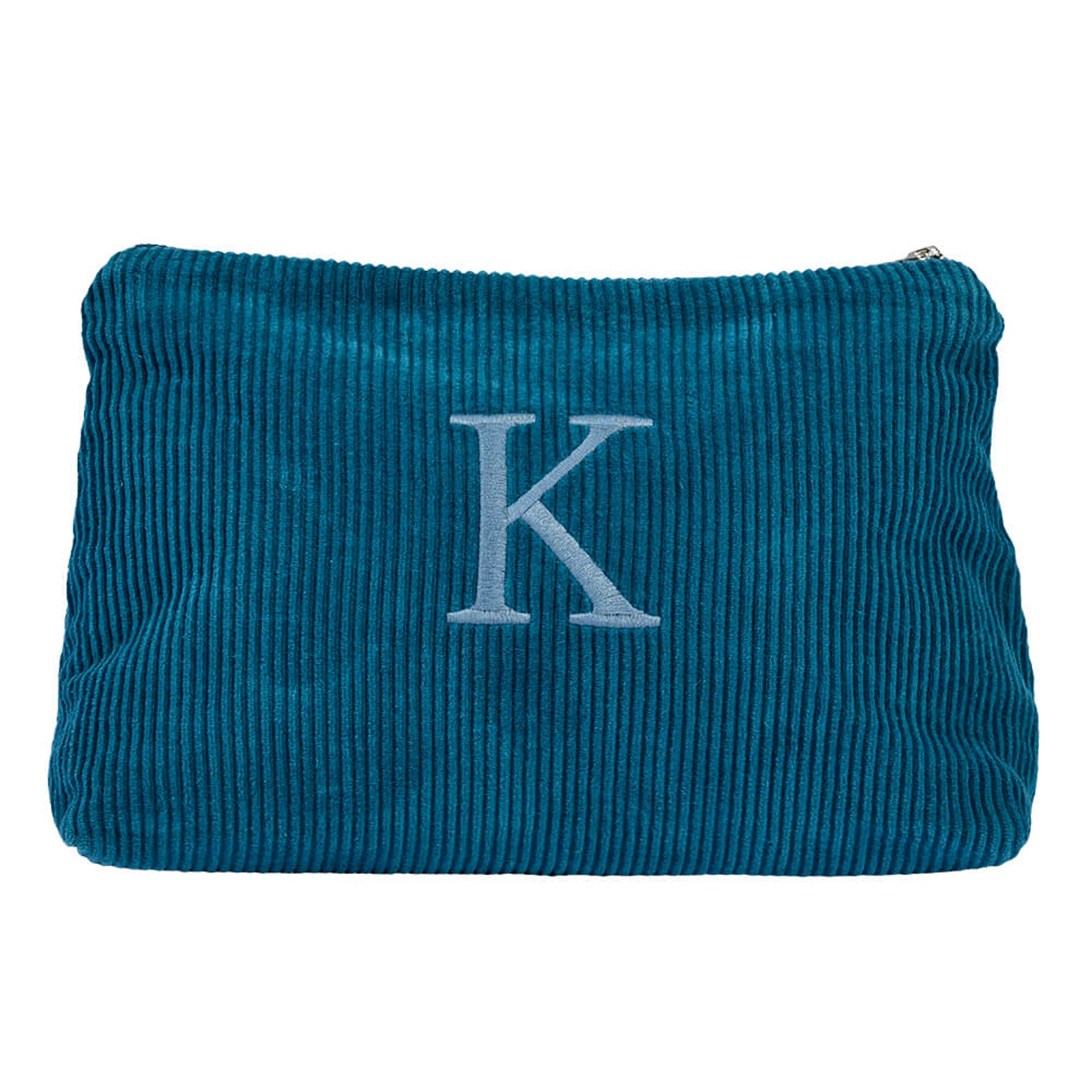 Harf Nakışlı Kadife Clutch Çanta