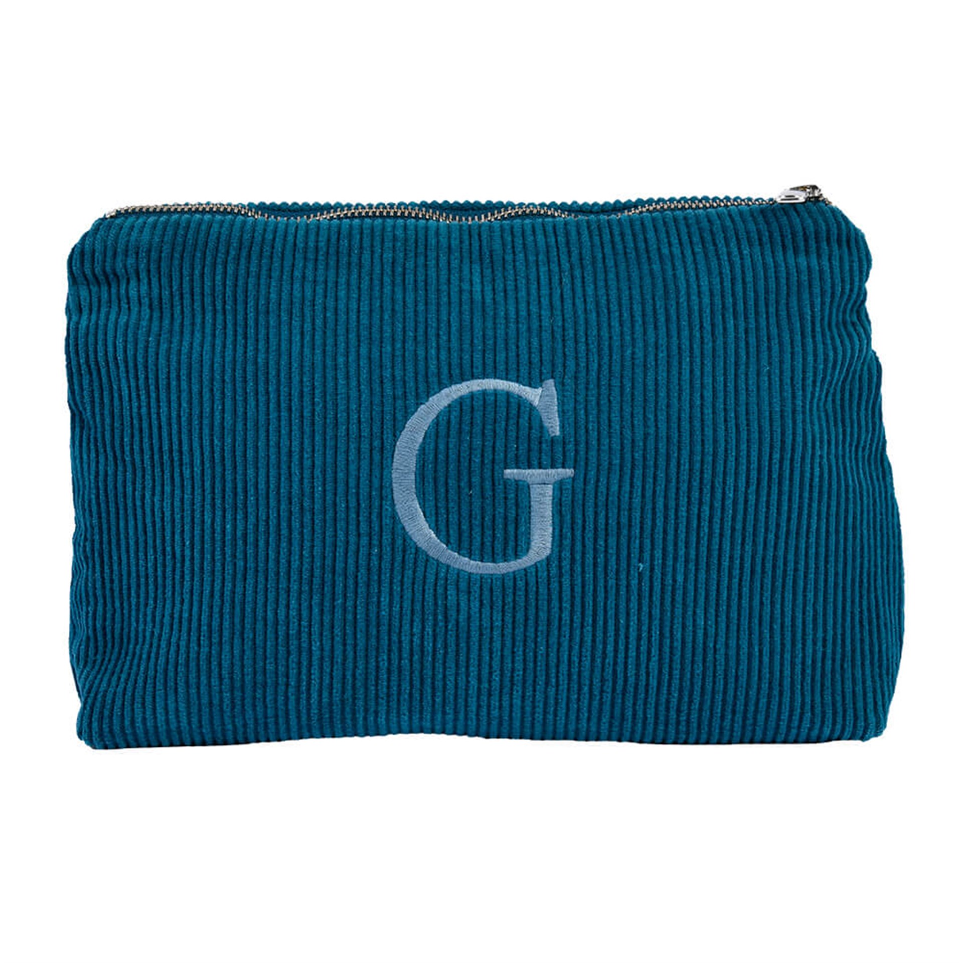 Harf Nakışlı Kadife Clutch Çanta