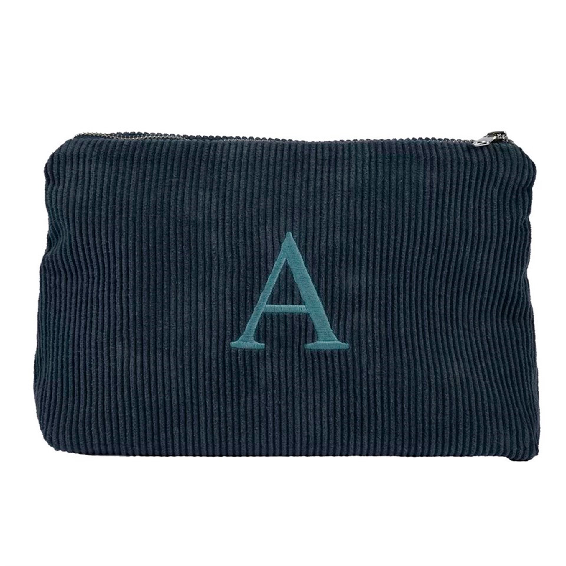 Harf Nakışlı Kadife Clutch Çanta