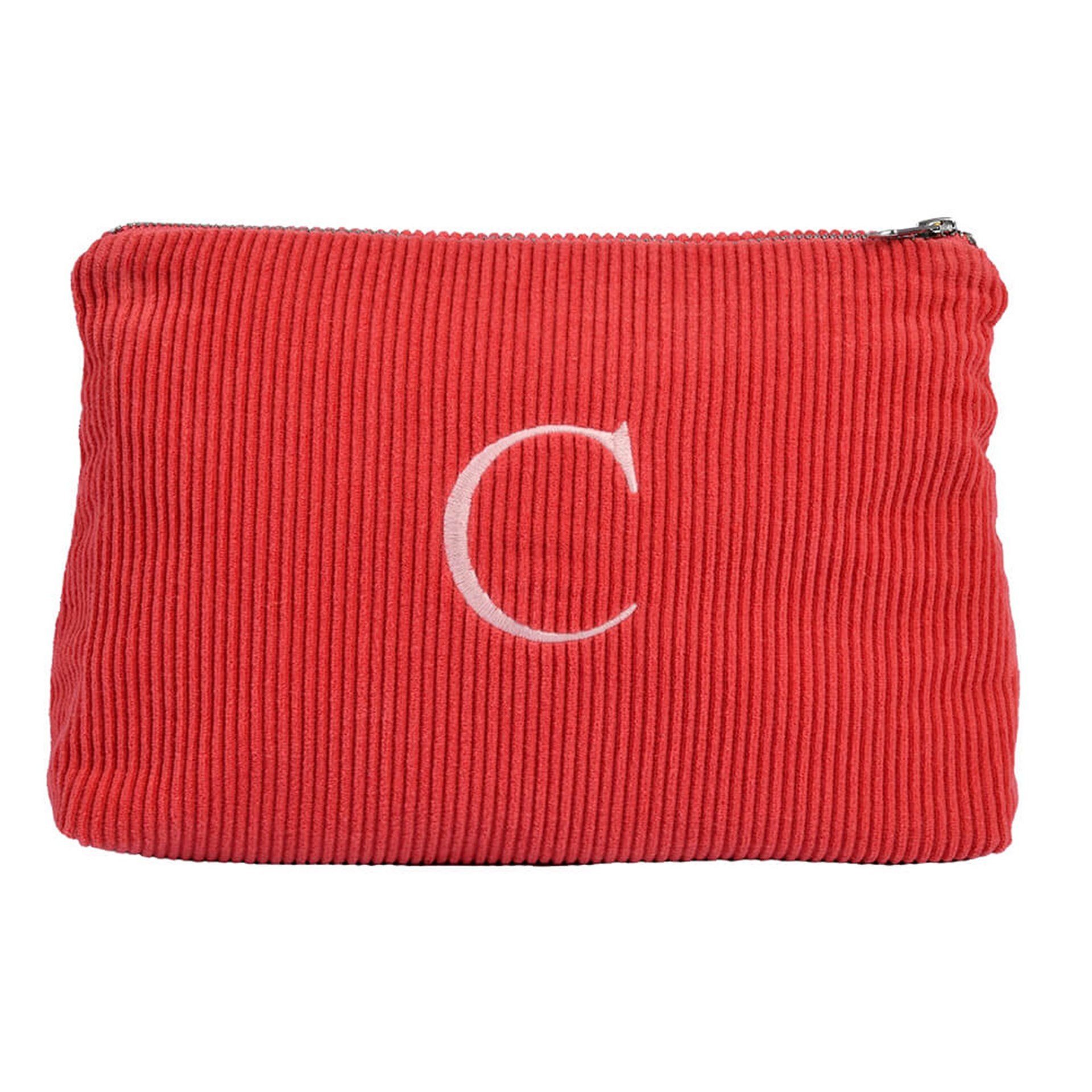 Harf Nakışlı Kadife Clutch Çanta