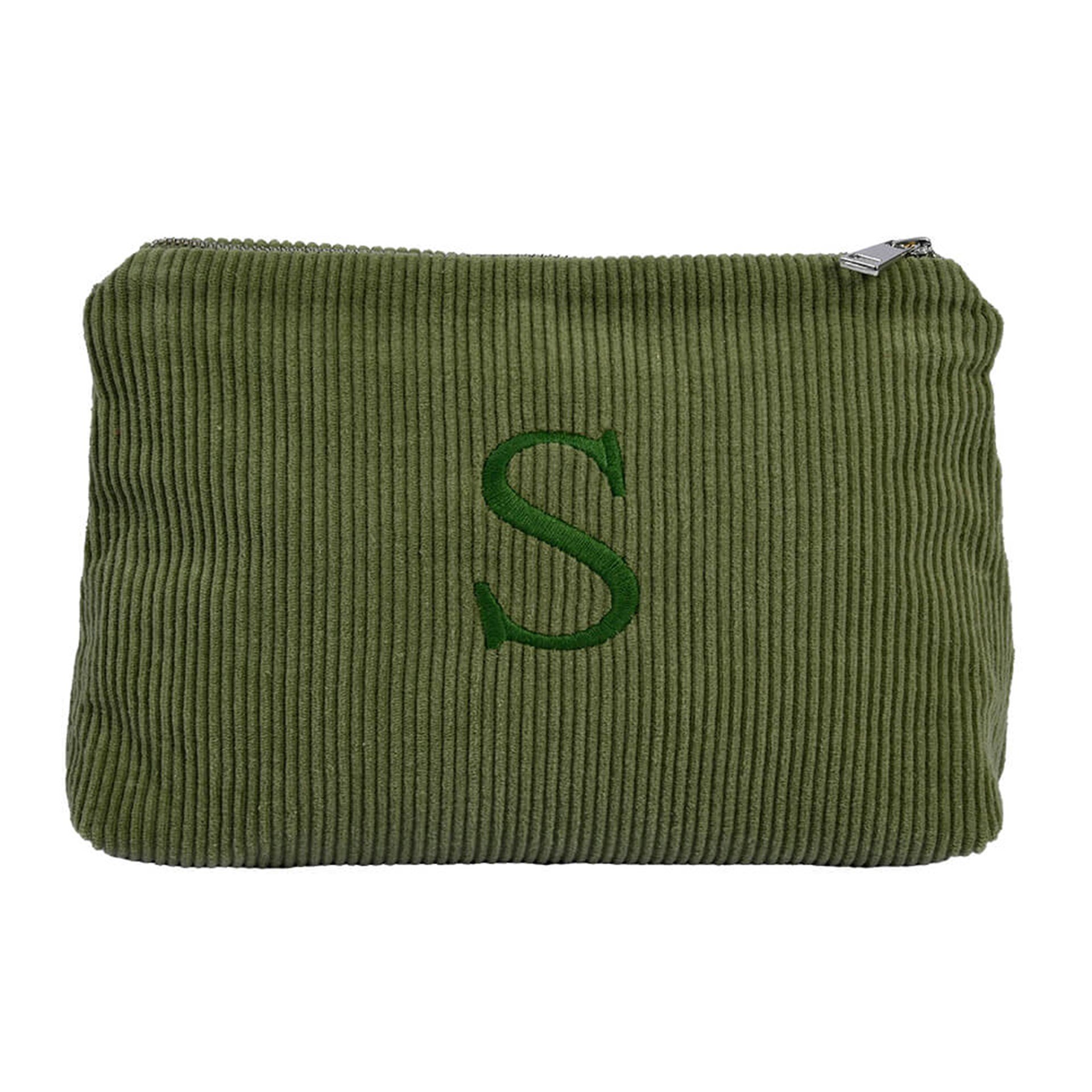 Harf Nakışlı Kadife Clutch Çanta