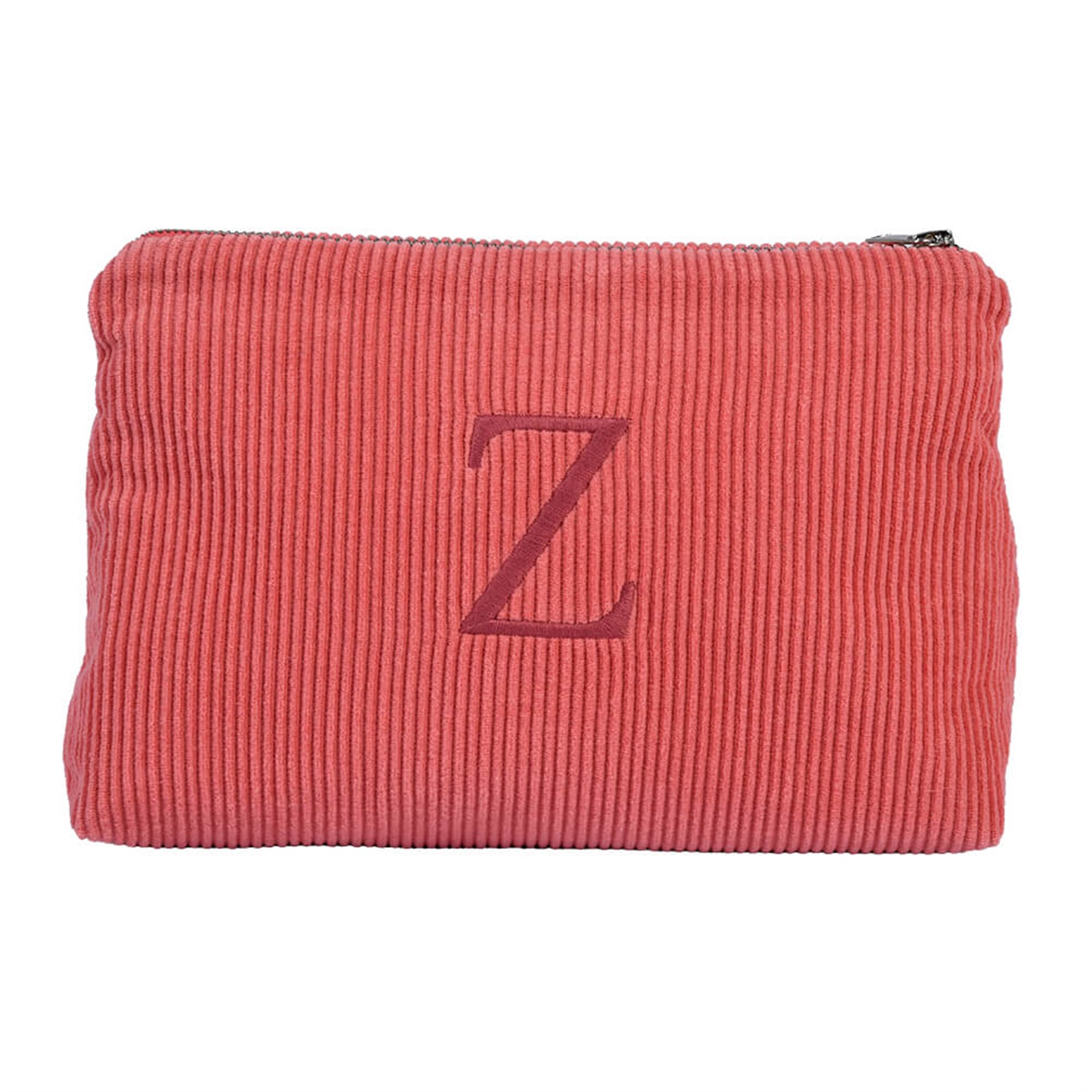 Harf Nakışlı Kadife Clutch Çanta