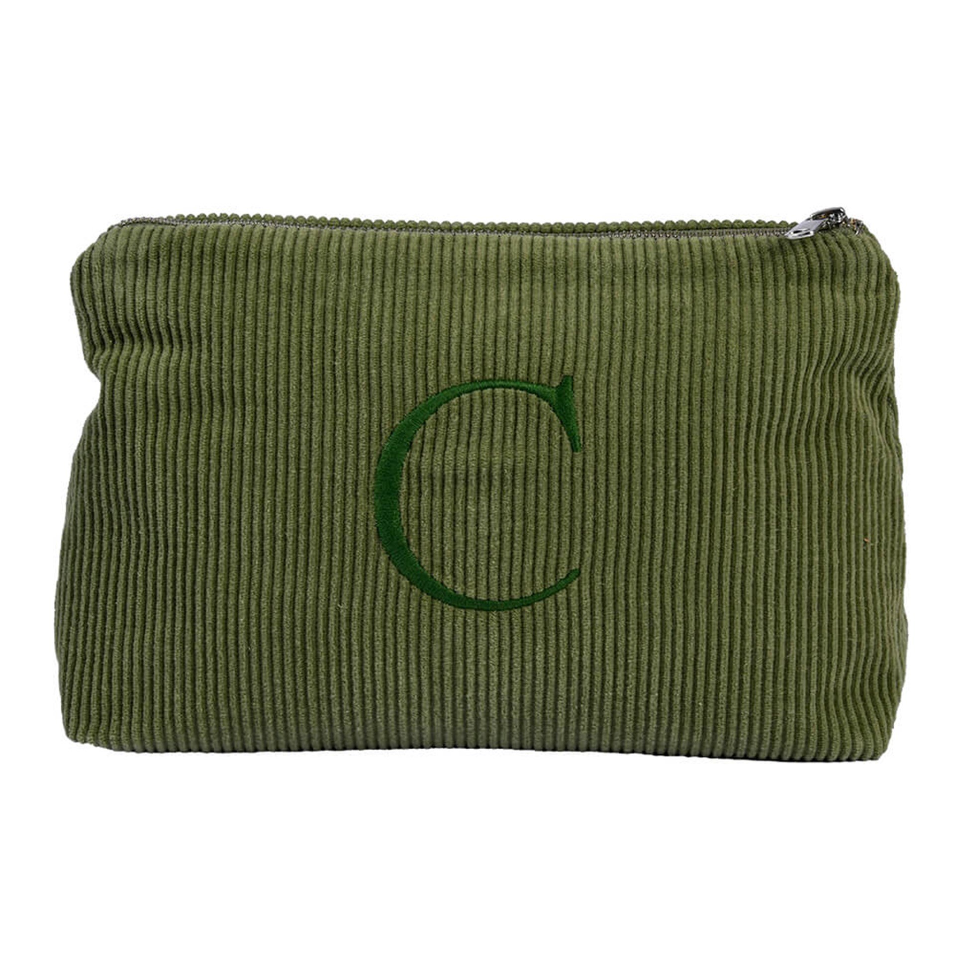 Harf Nakışlı Kadife Clutch Çanta