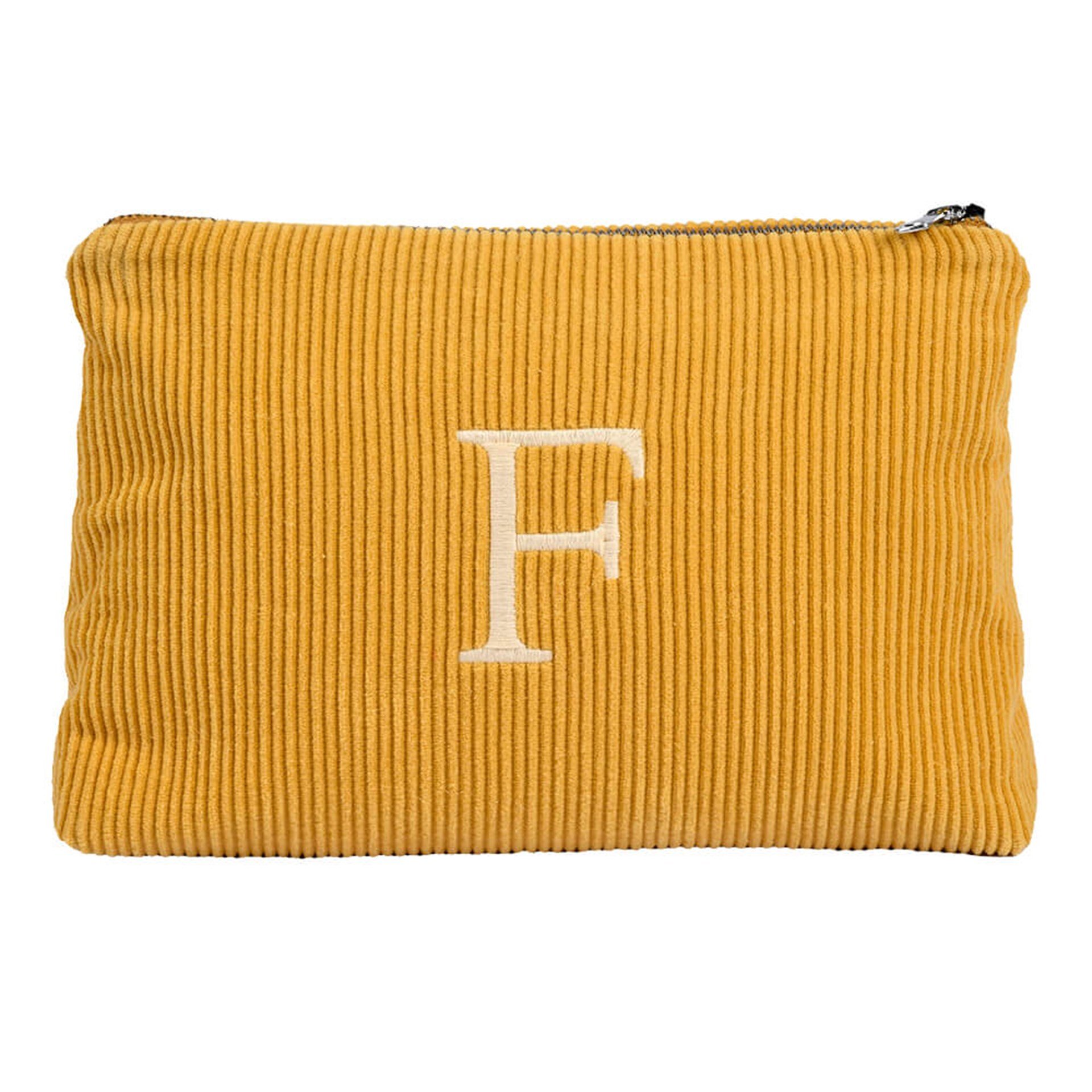 Harf Nakışlı Kadife Clutch Çanta