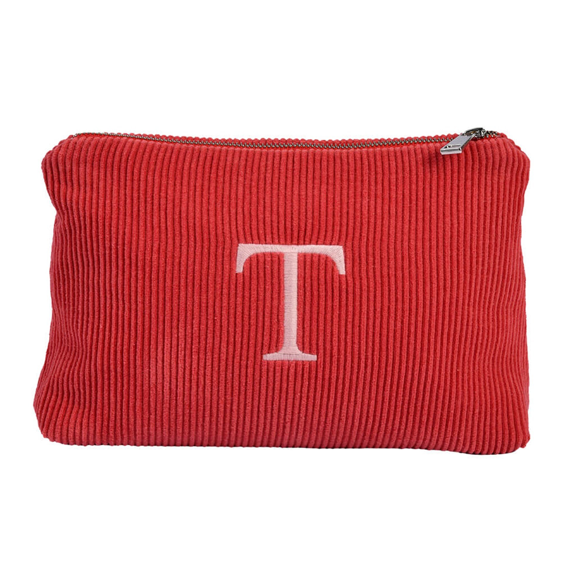 Harf Nakışlı Kadife Clutch Çanta