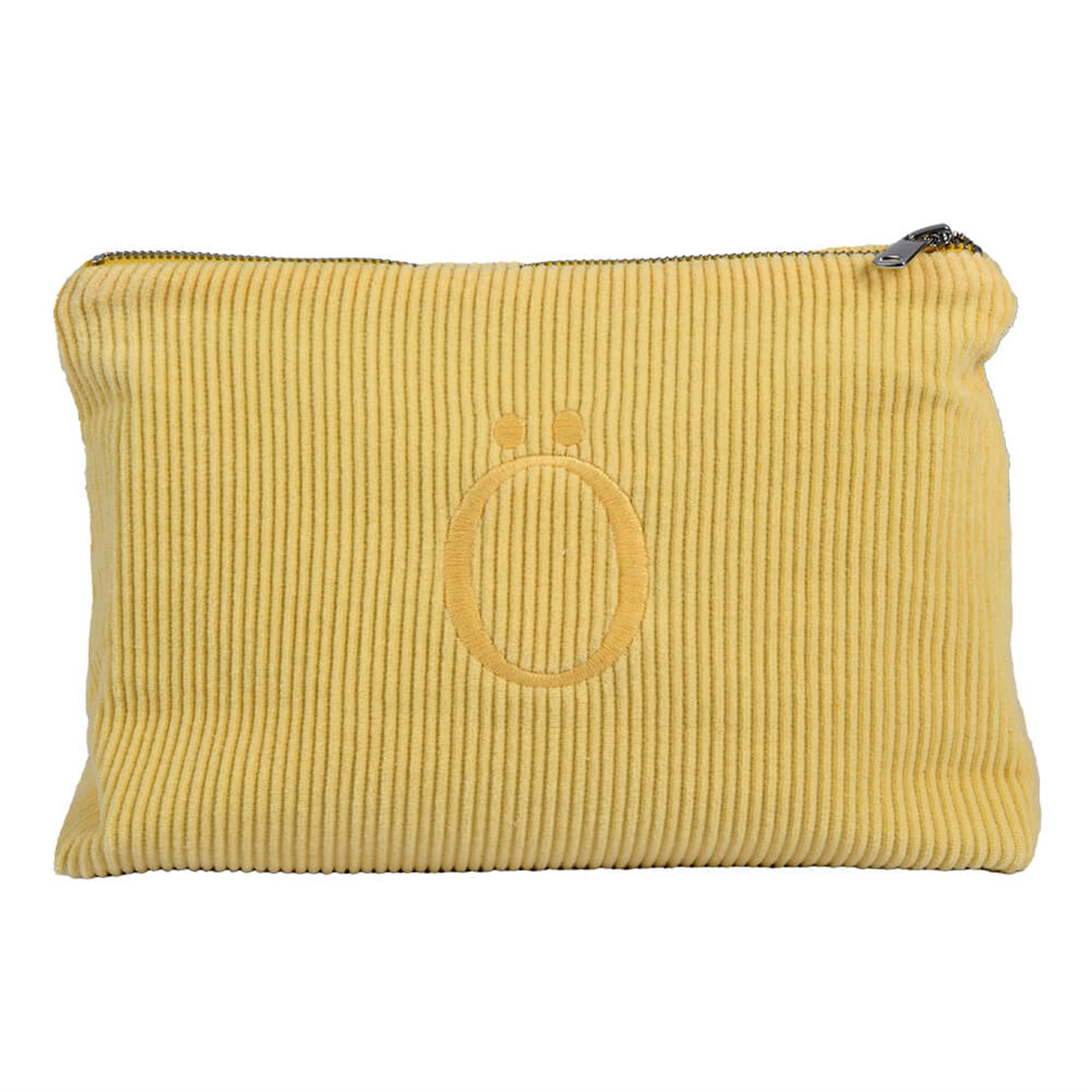 Harf Nakışlı Kadife Clutch Çanta