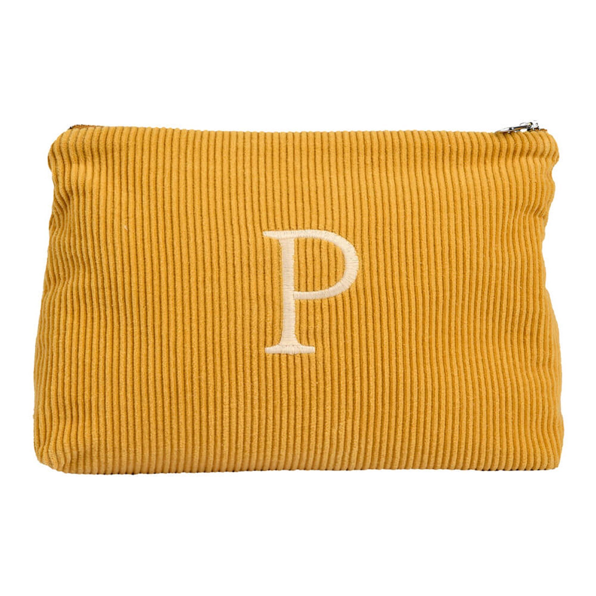 Harf Nakışlı Kadife Clutch Çanta