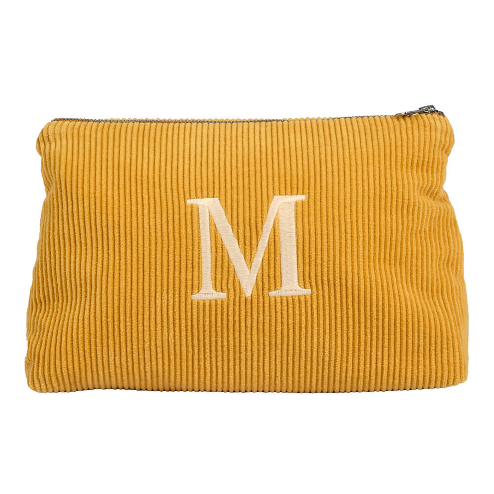 Harf Nakışlı Kadife Clutch Çanta