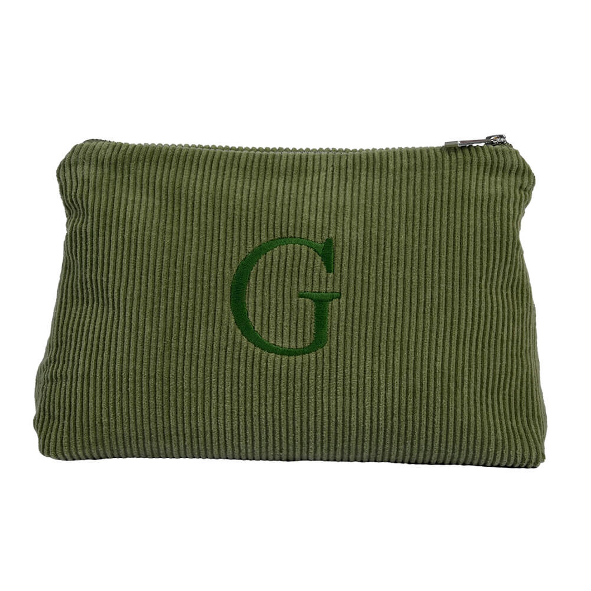 Harf Nakışlı Kadife Clutch Çanta