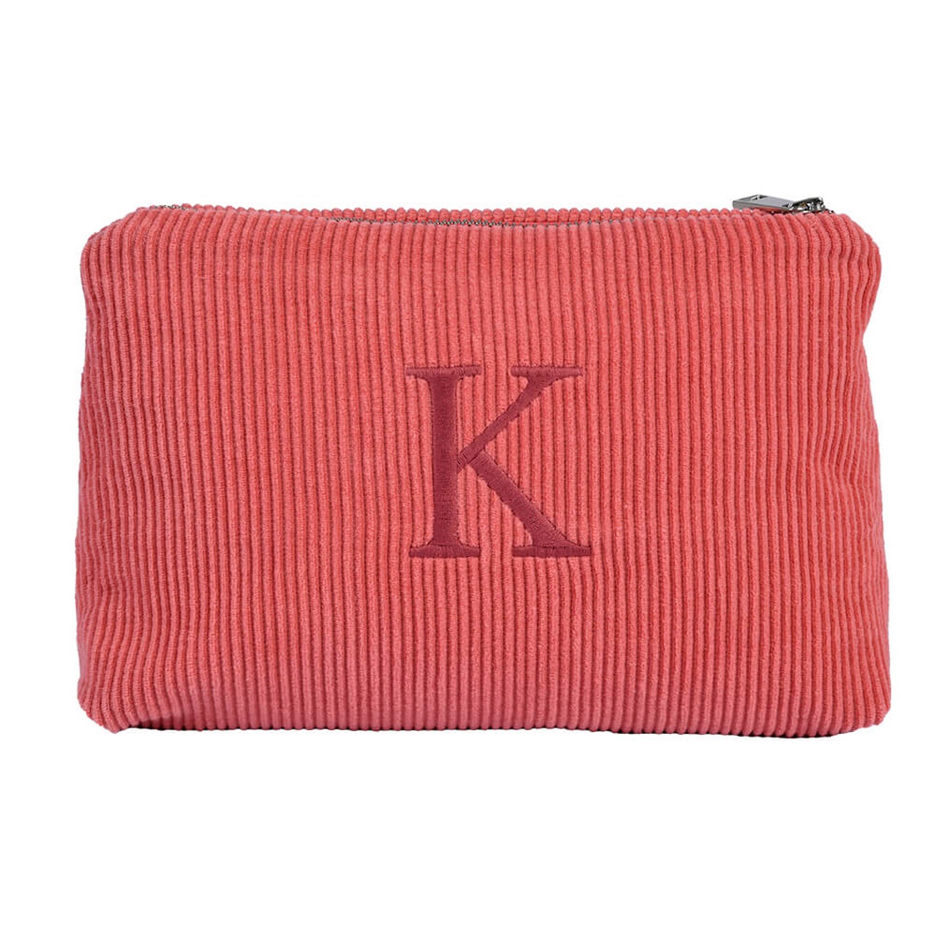 Harf Nakışlı Kadife Clutch Çanta