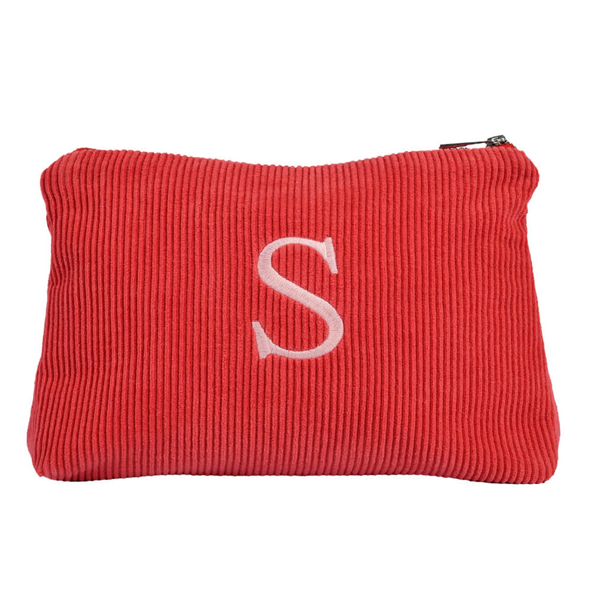 Harf Nakışlı Kadife Clutch Çanta