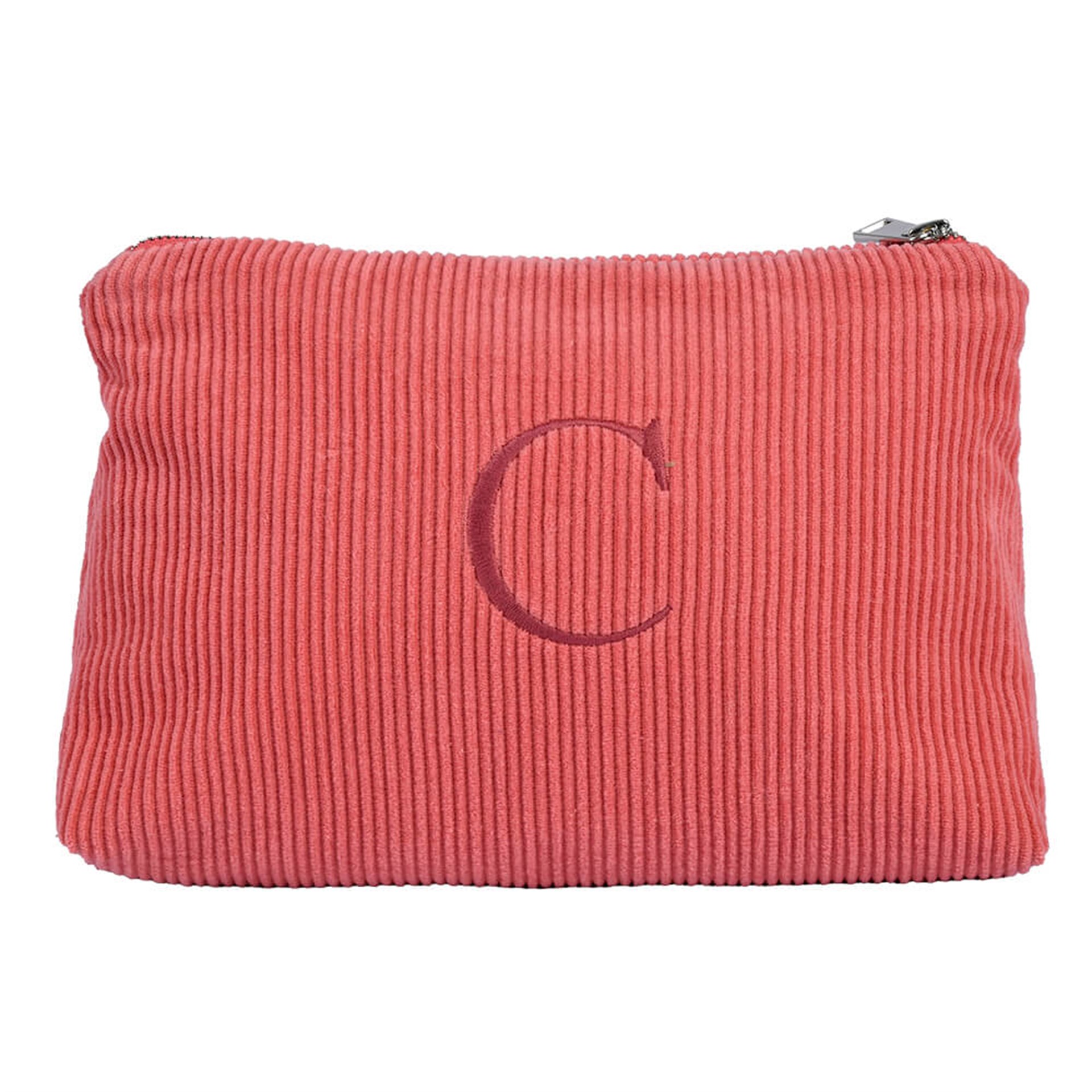 Harf Nakışlı Kadife Clutch Çanta