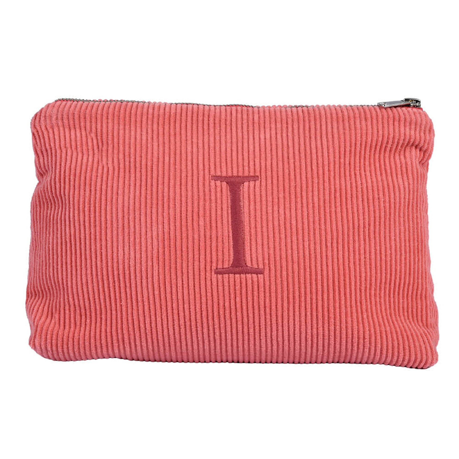 Harf Nakışlı Kadife Clutch Çanta