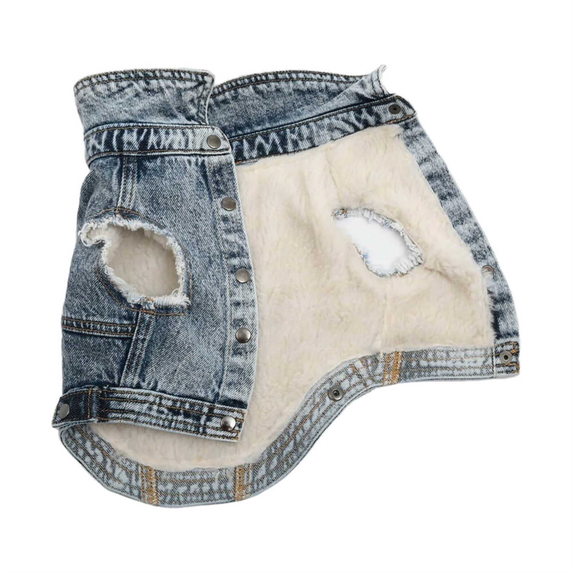 Indigo Polarlı Köpek Ceketi