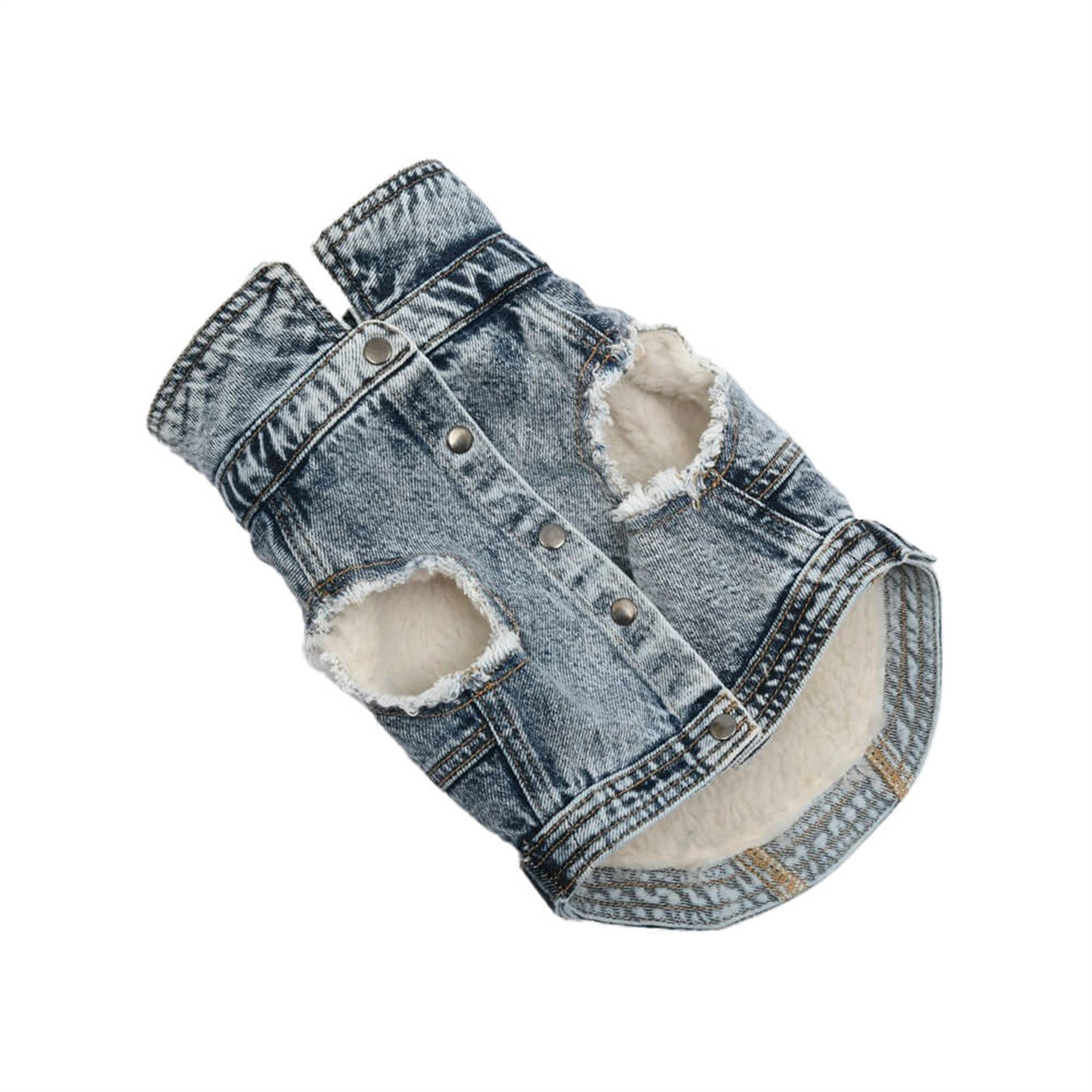 Indigo Polarlı Köpek Ceketi