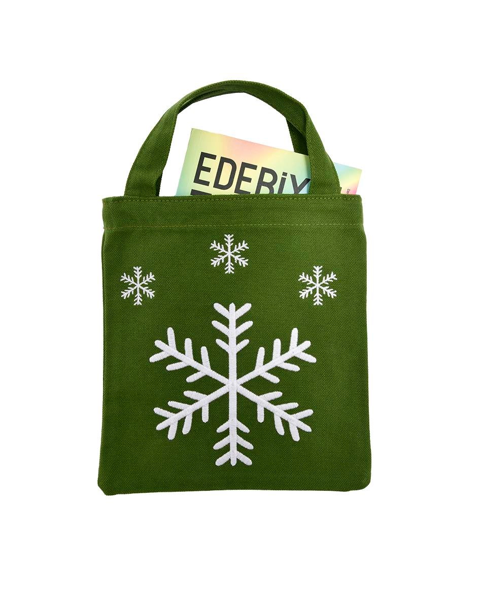 KAR TANESİ ÇOKLU NAKIŞ KİTAP ÇANTASI