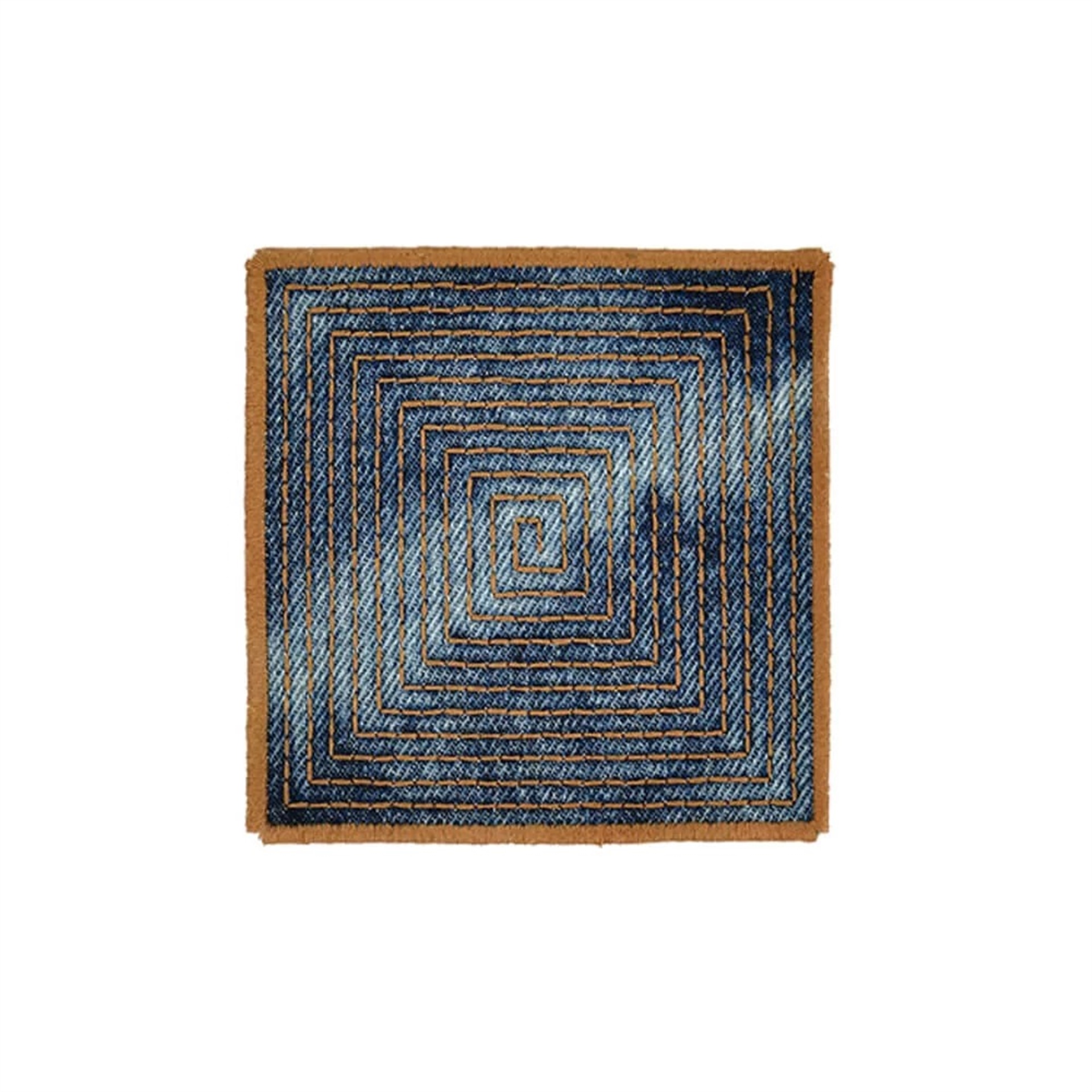 Kare Denim Ebruli Bardak Altlığı