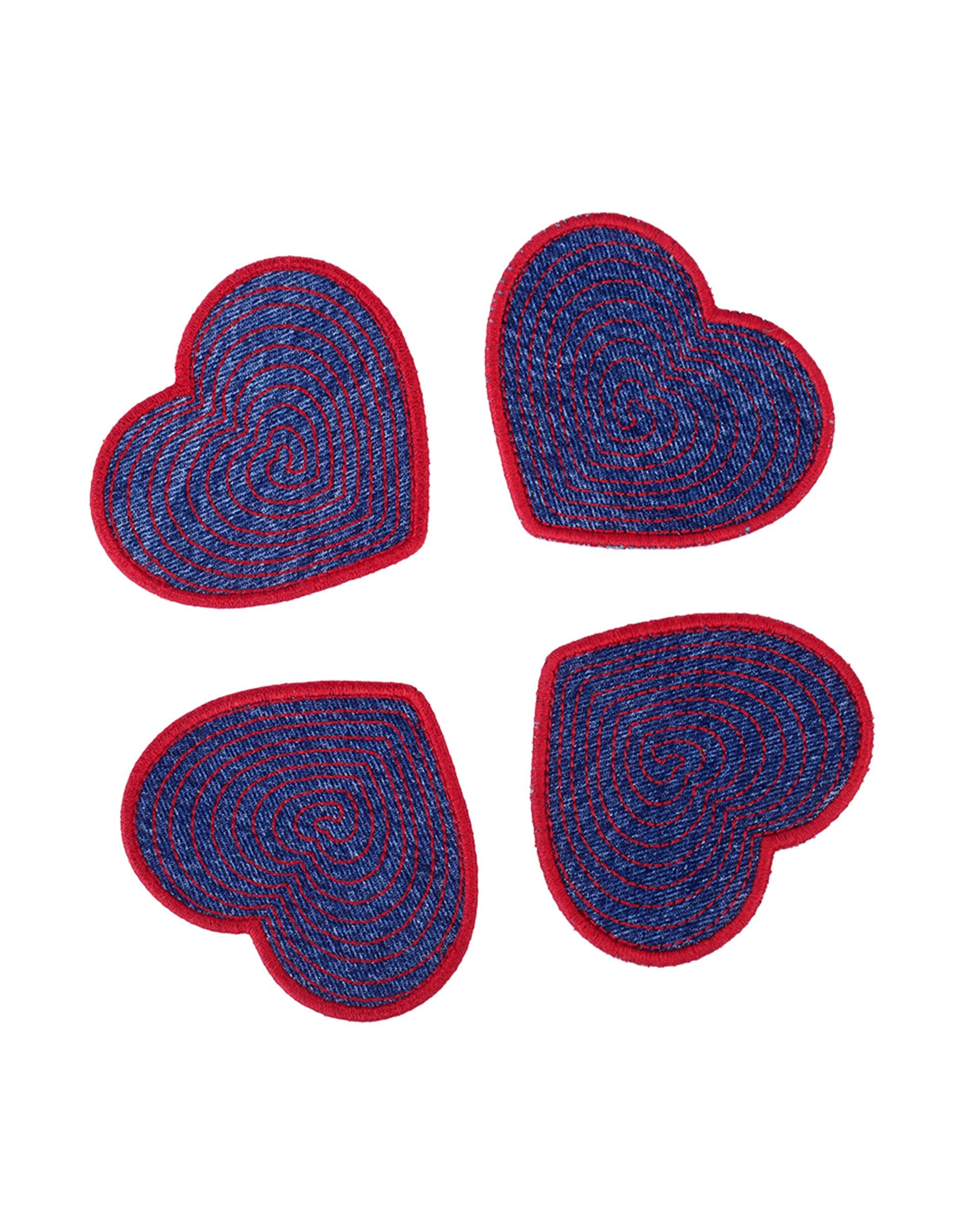 KIRMIZI NAKIŞLI KALP BARDAK ALTLIĞI 