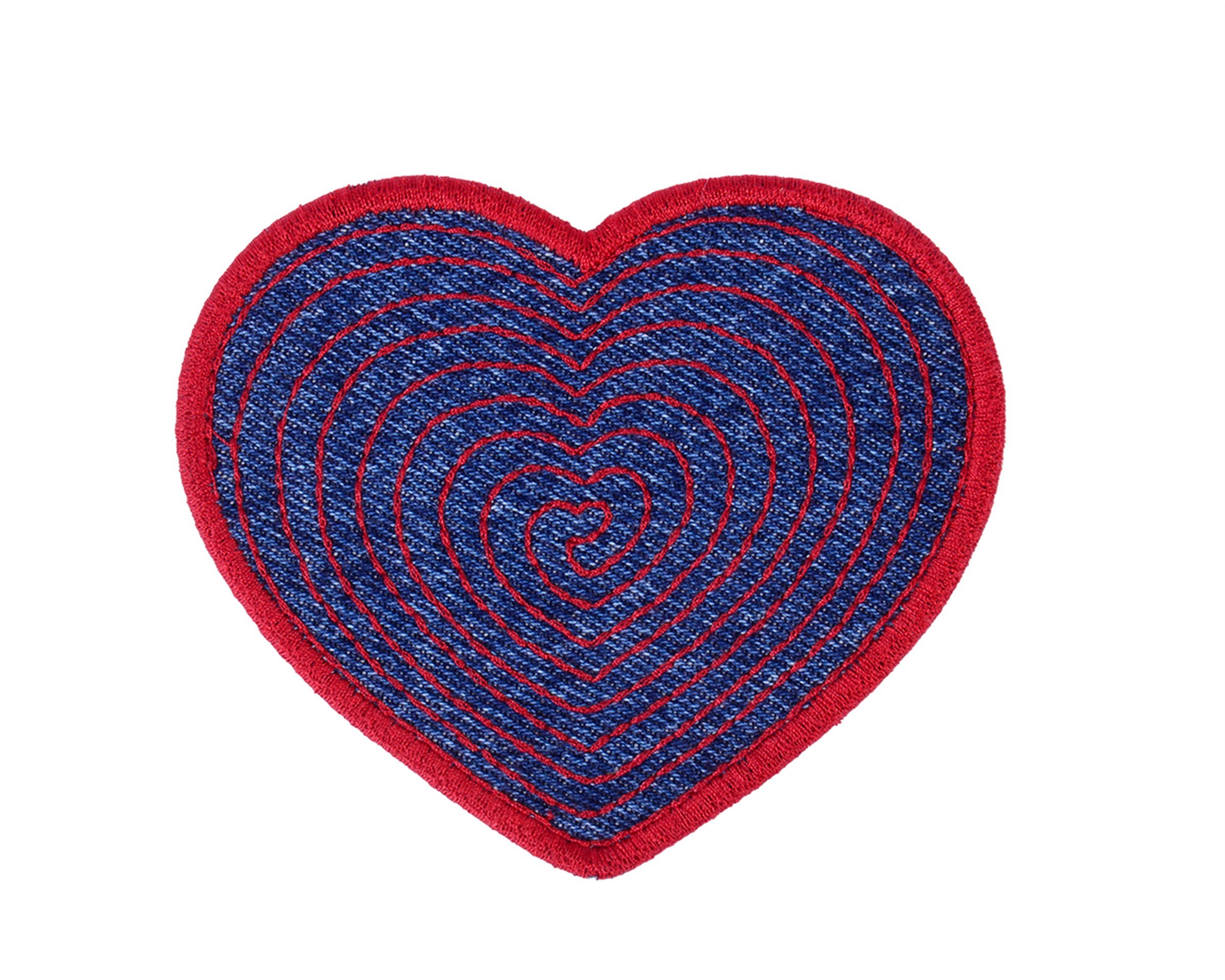 KIRMIZI NAKIŞLI KALP BARDAK ALTLIĞI 