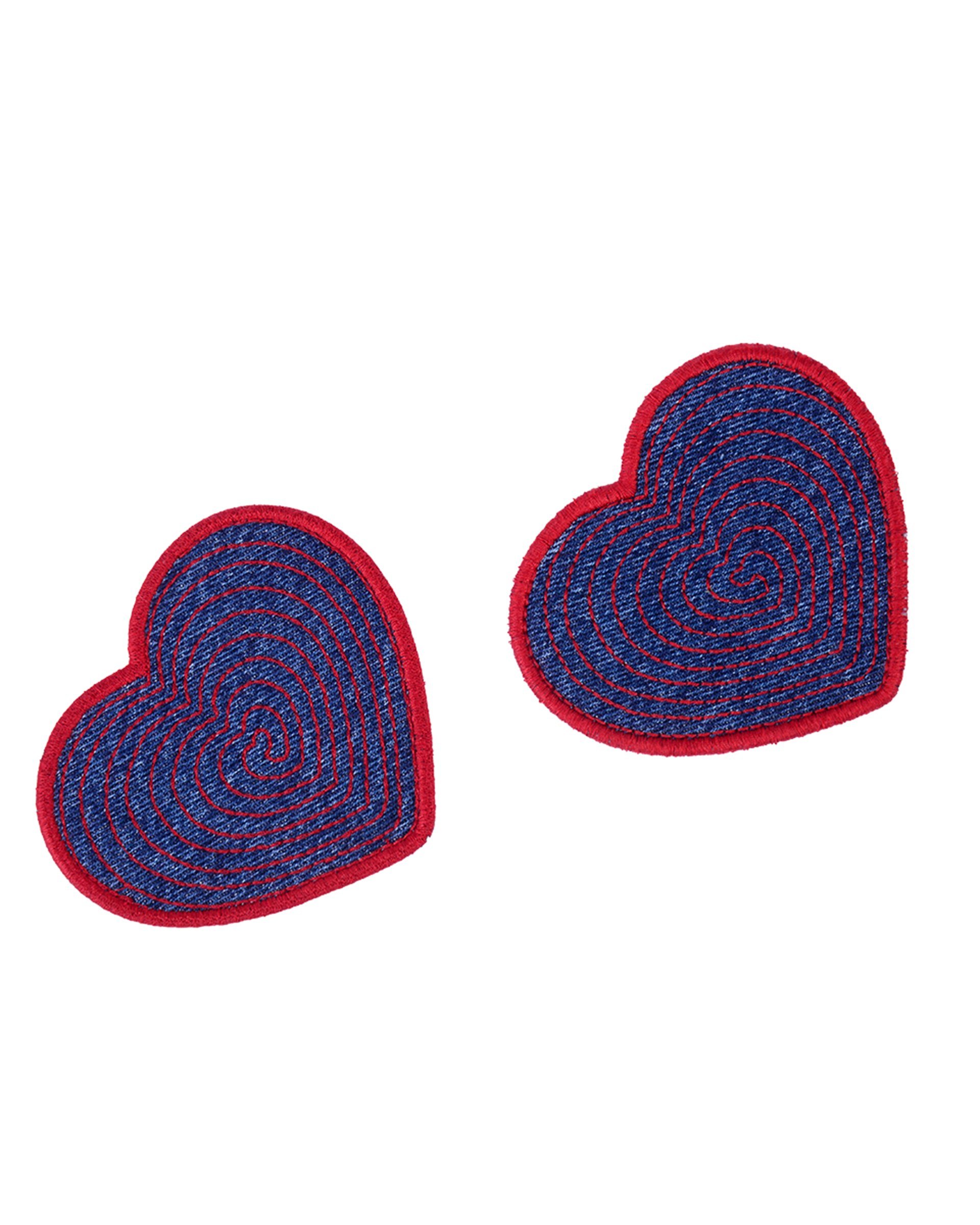 KIRMIZI NAKIŞLI KALP BARDAK ALTLIĞI 