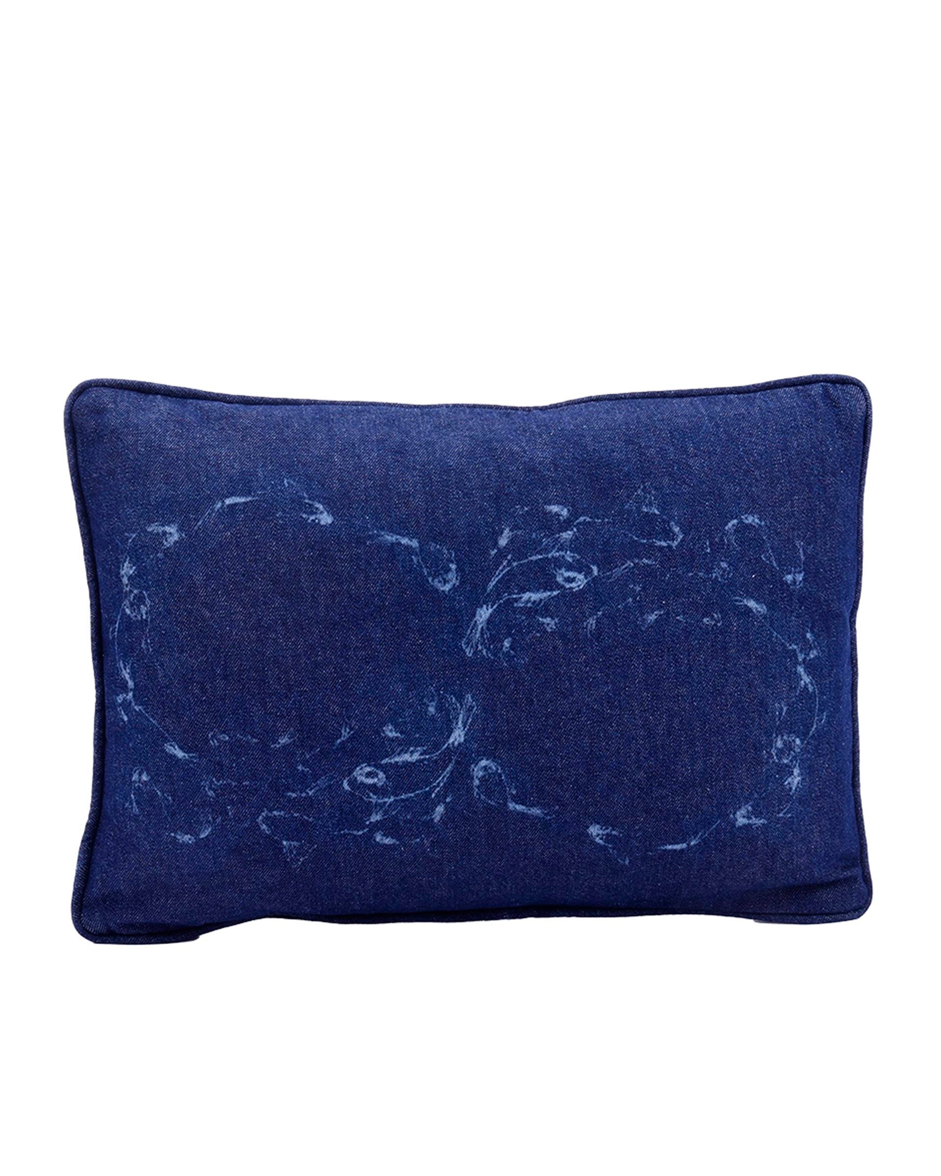 Koi Balık Denim Biyeli Yastık 35*50