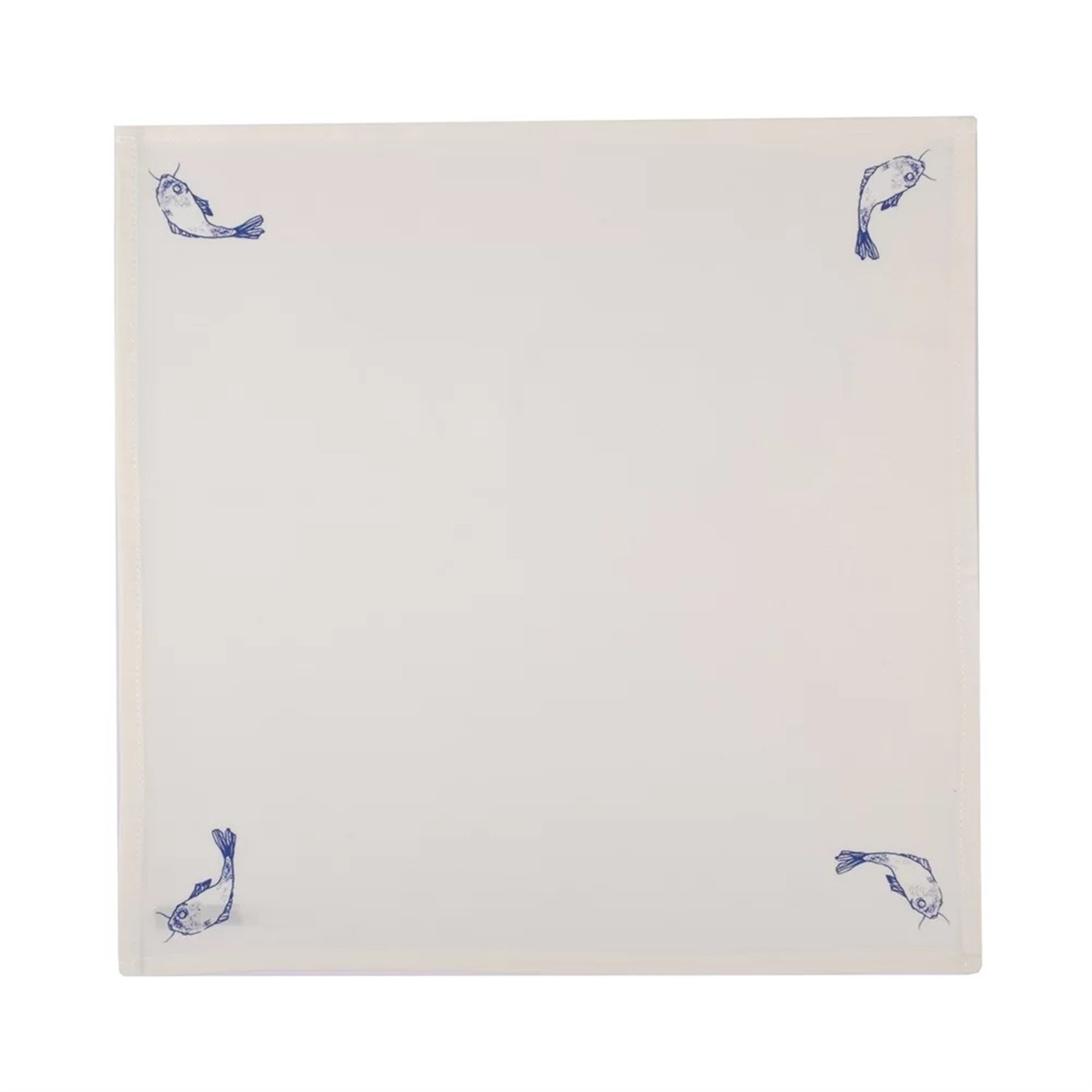 Koi Balık Lacivert Baskılı Beyaz Peçete