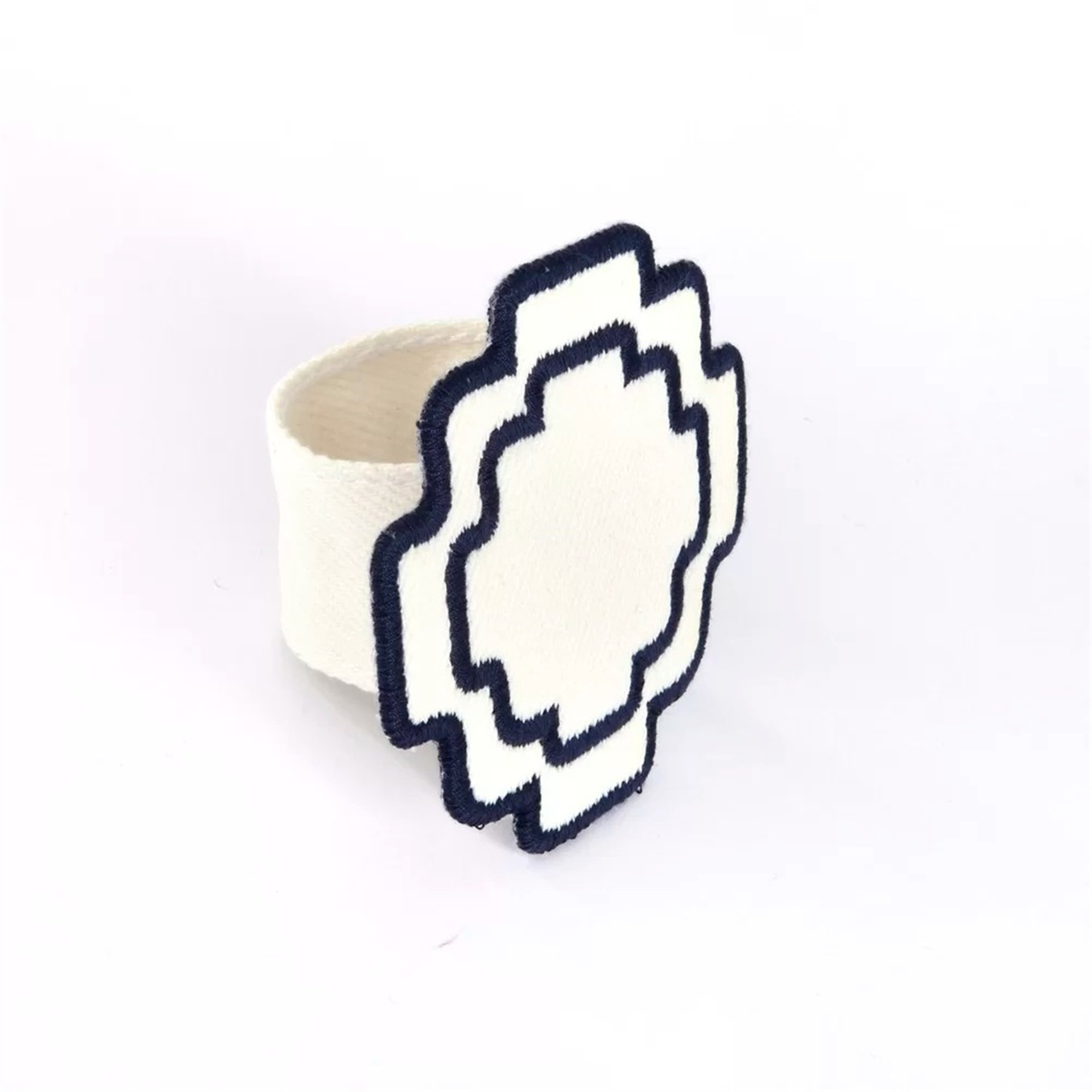 Lacivert Nakışlı Chakana Peçete Yüzüğü