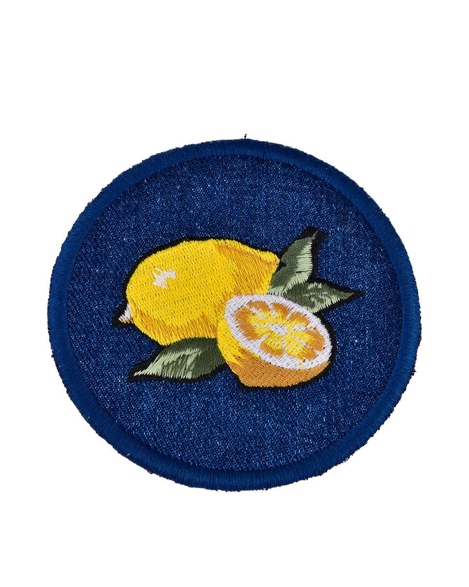 LİMON NAKIŞLI DENİM BARDAK ALTLIĞI